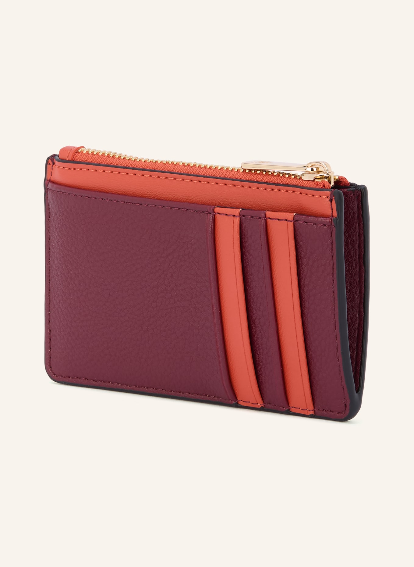 TOMMY HILFIGER Porte-cartes: ROUGE FONCÉ / OR / ORANGE
