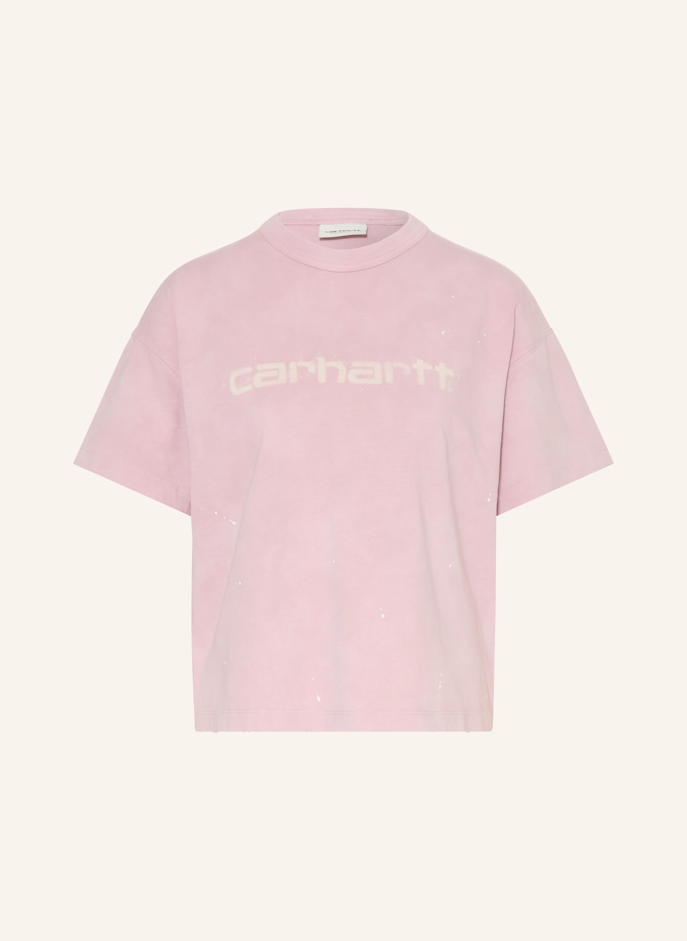 carhartt WIP Tričko PAINTER: RŮŽOVÁ / KRÉMOVÁ