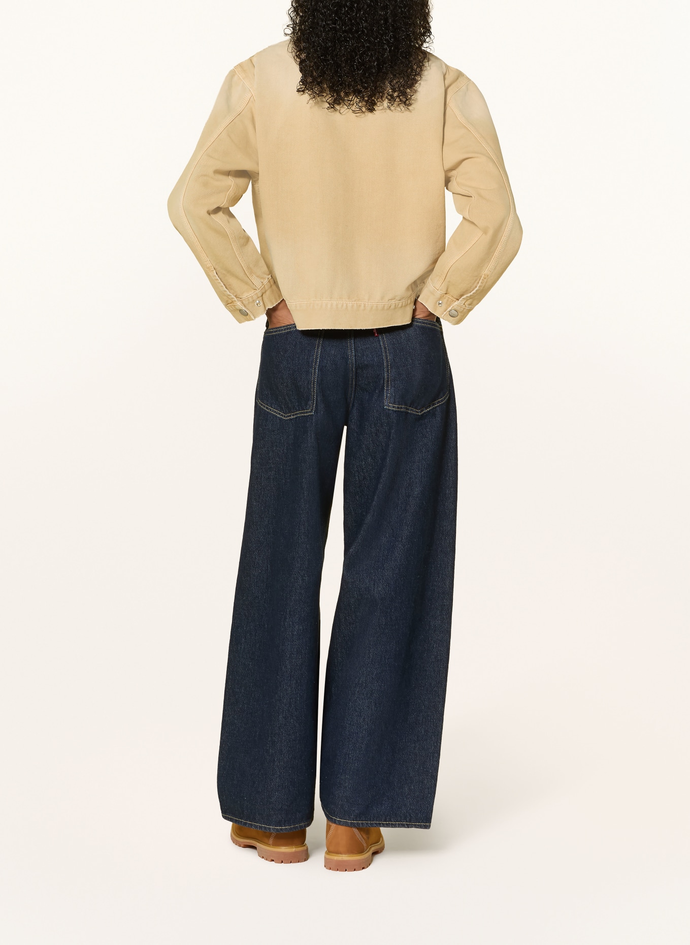 carhartt WIP Jeansjas DEARBORN: 0ME17 Dusty H Brown / Dusty H Brown, destroy wash