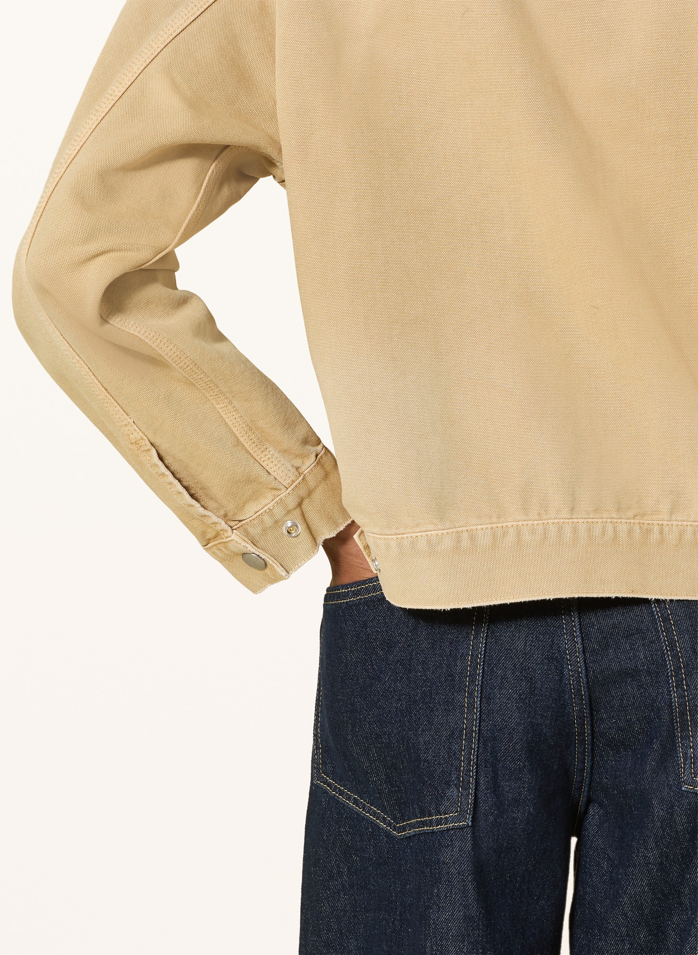 carhartt WIP Jeansjas DEARBORN: 0ME17 Dusty H Brown / Dusty H Brown, destroy wash