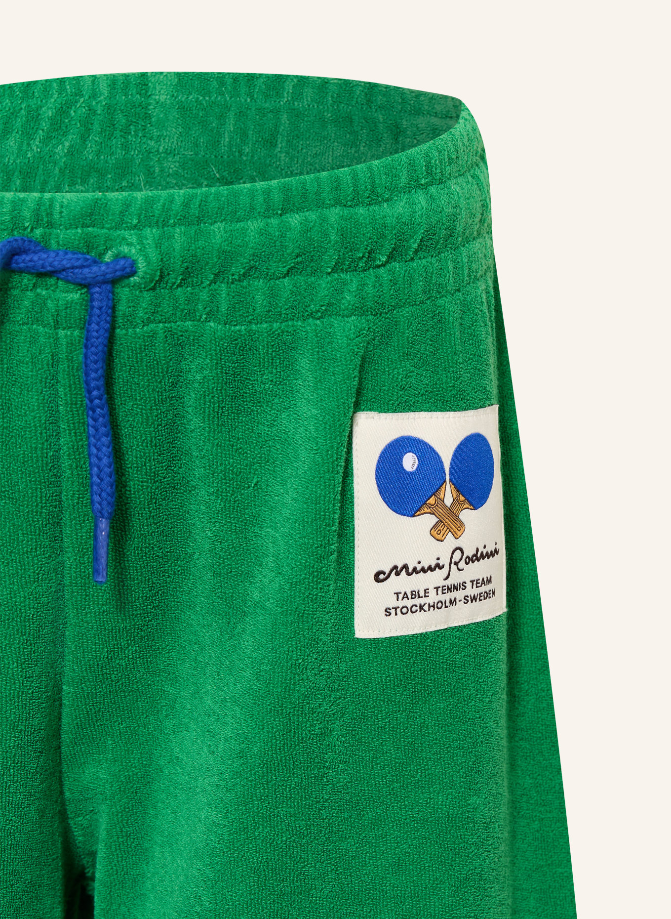 mini rodini Jogger-style terry pants: GREEN