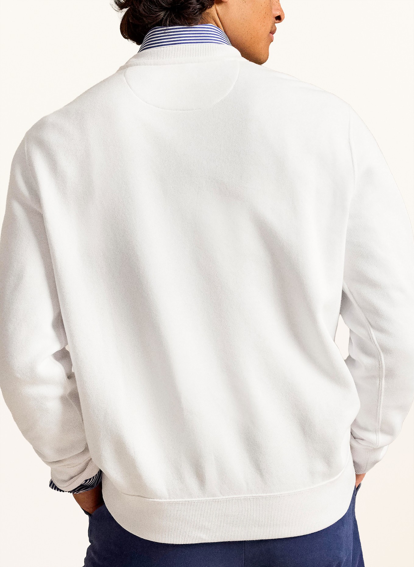 POLO RALPH LAUREN Sweat-shirt: BLANC / VERT / BLEU FONCÉ