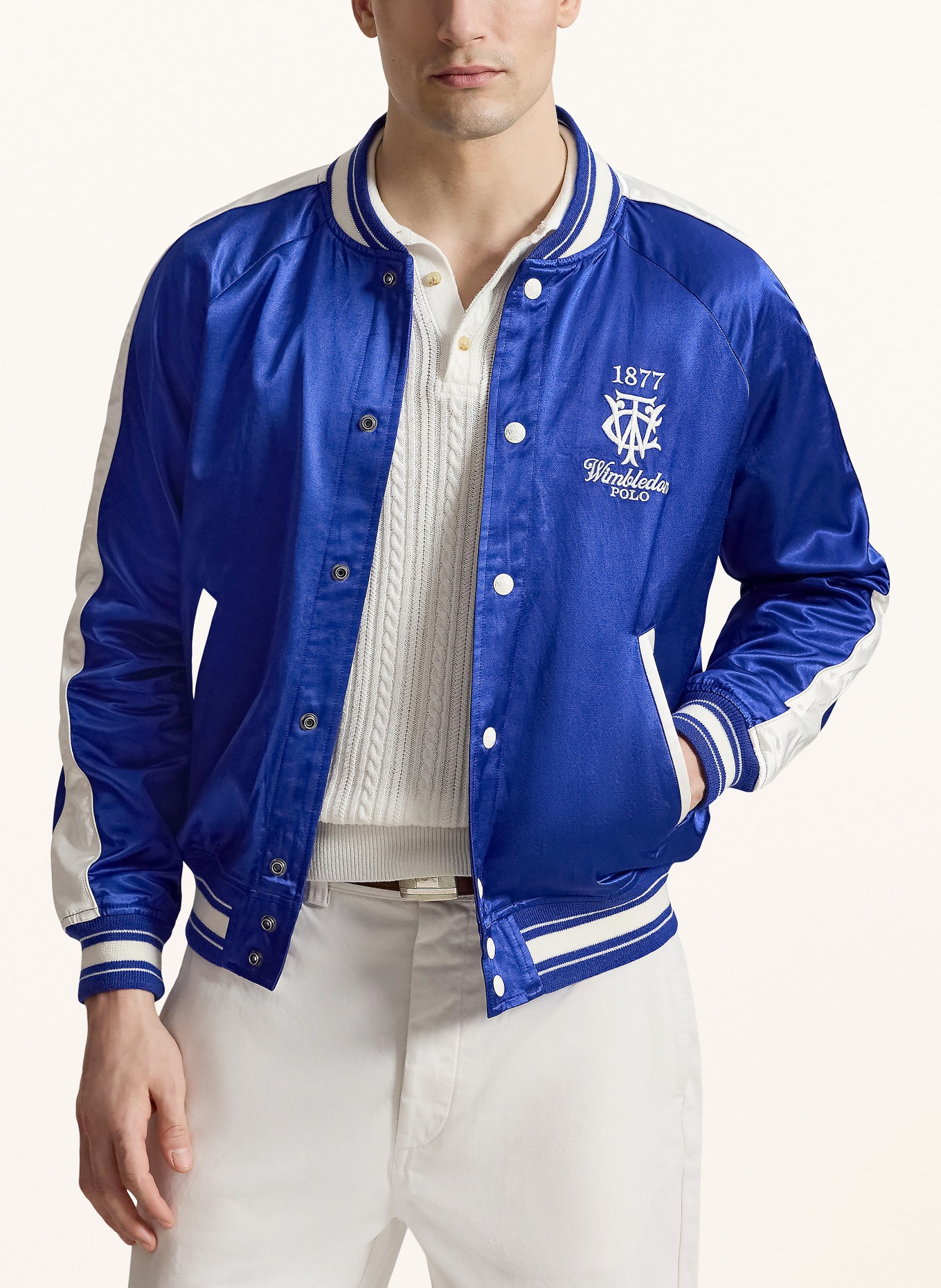 POLO RALPH LAUREN Blouson: BLAU / WEISS