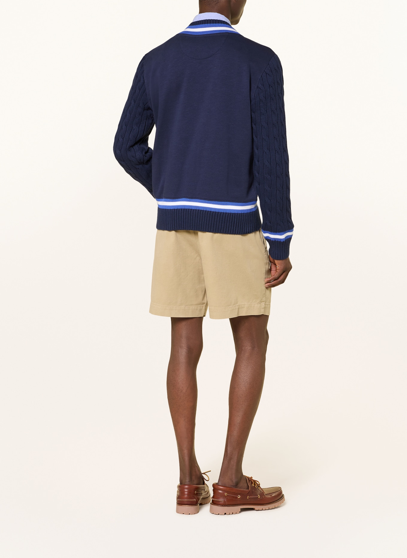 POLO RALPH LAUREN Sweatshirt in a blend of materials: DARK BLUE / BLUE / WHITE
