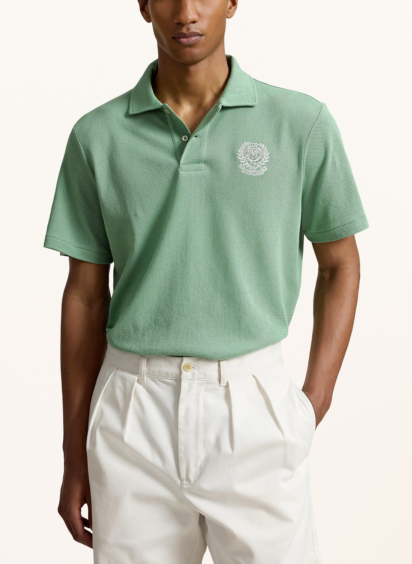 POLO RALPH LAUREN Polo en maille, coupe classique: VERT CLAIR