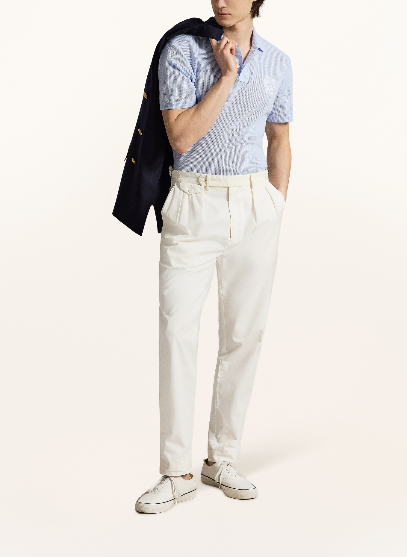 POLO RALPH LAUREN Strick-Poloshirt Classic Fit: HELLBLAU