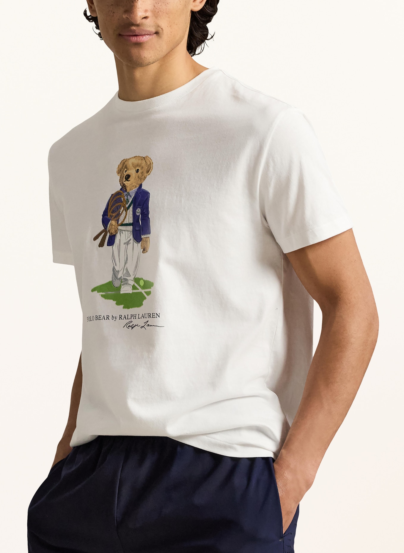 POLO RALPH LAUREN T-shirt: WHITE / GREEN / DARK BLUE