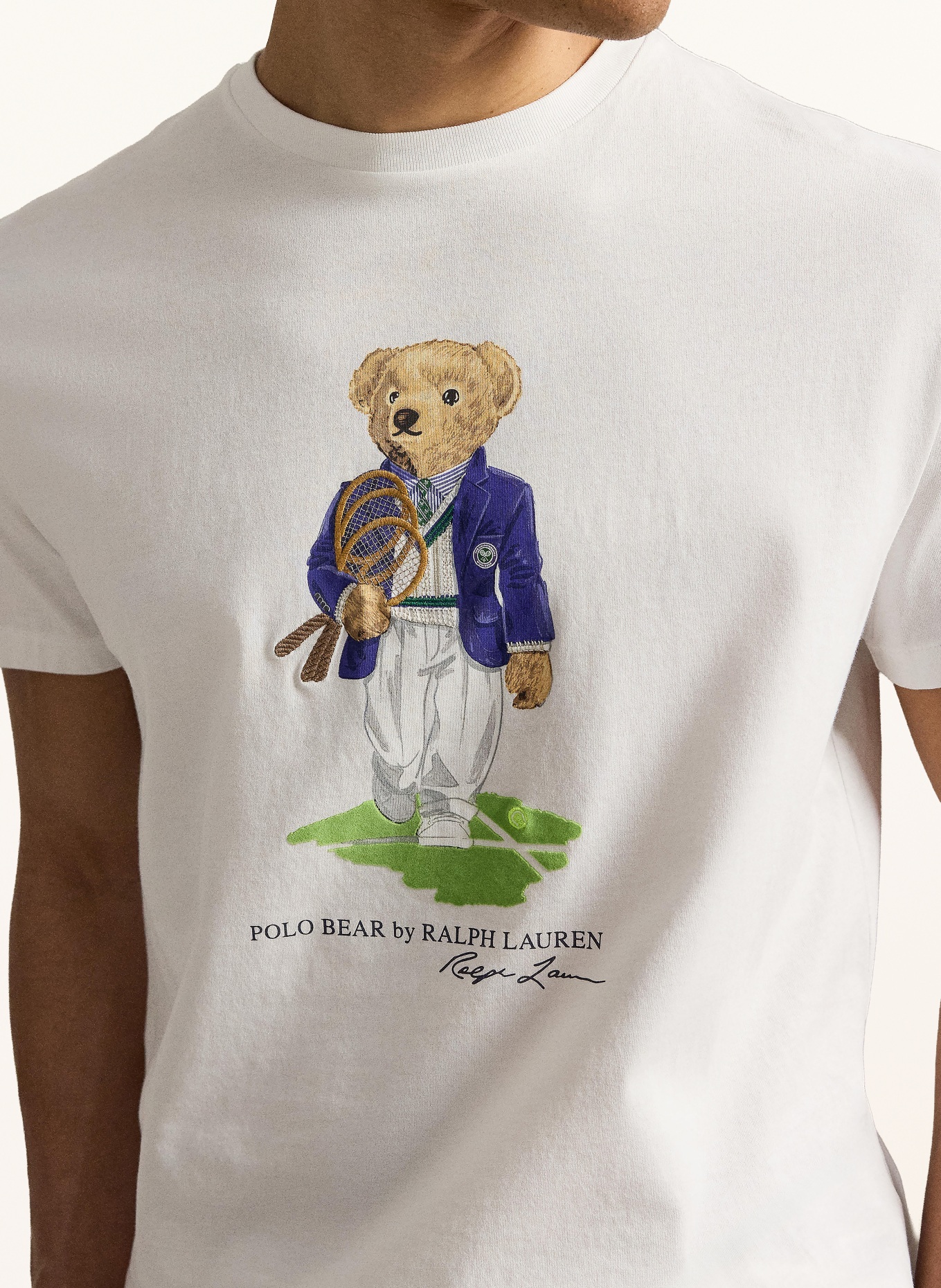 POLO RALPH LAUREN T-shirt: WHITE / GREEN / DARK BLUE