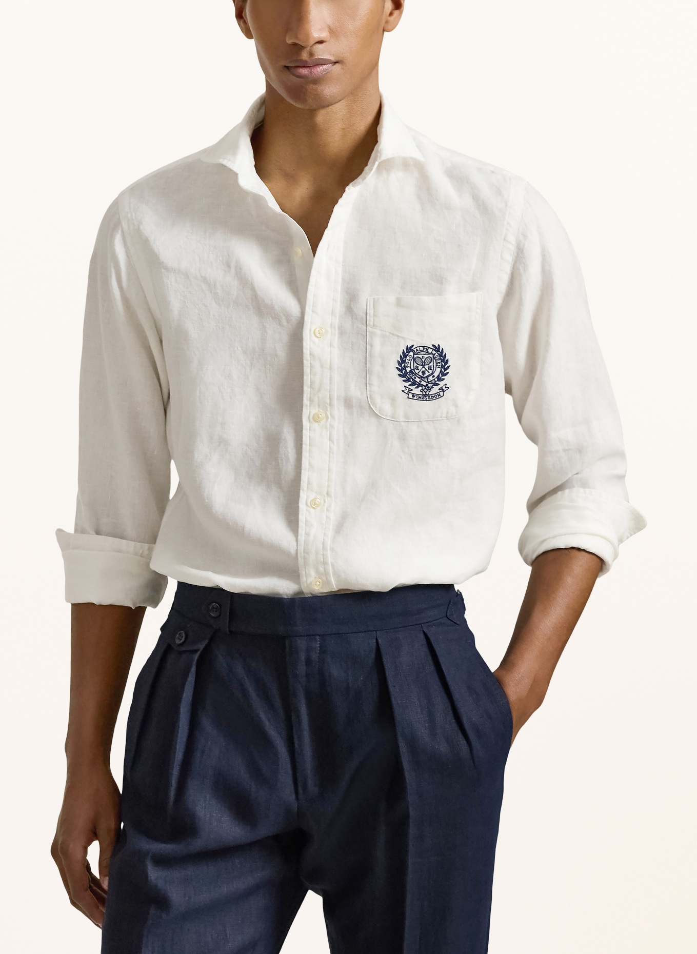 POLO RALPH LAUREN Chemise en lin coupe classique: BLANC