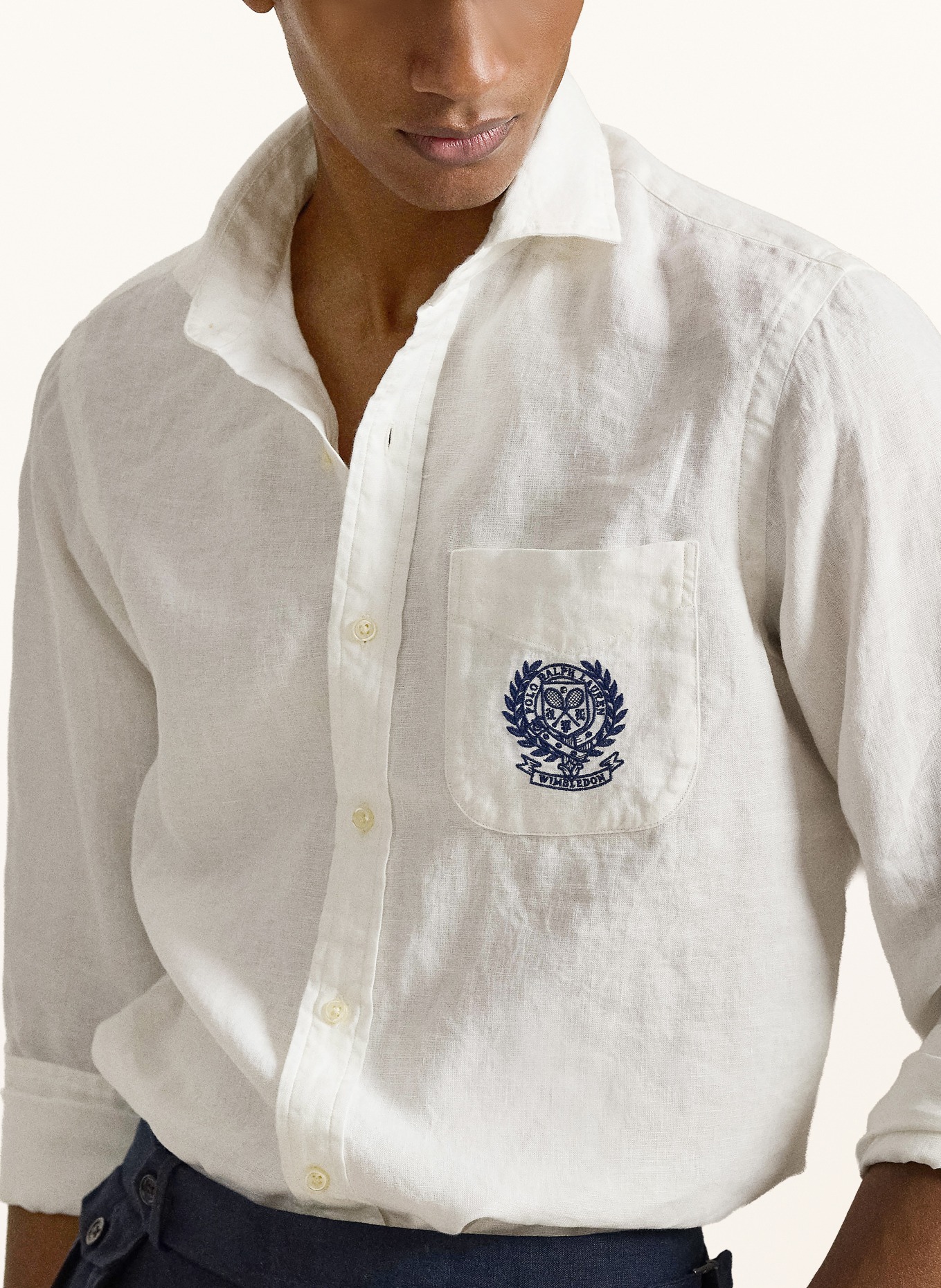 POLO RALPH LAUREN Chemise en lin coupe classique: BLANC