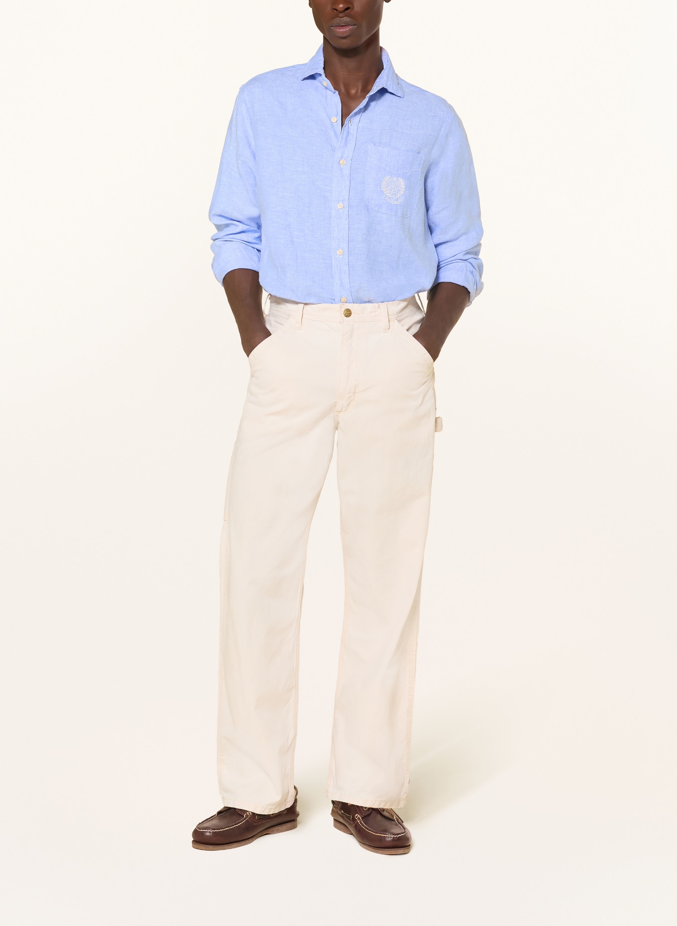 POLO RALPH LAUREN Leinenhemd Regular Fit: HELLBLAU