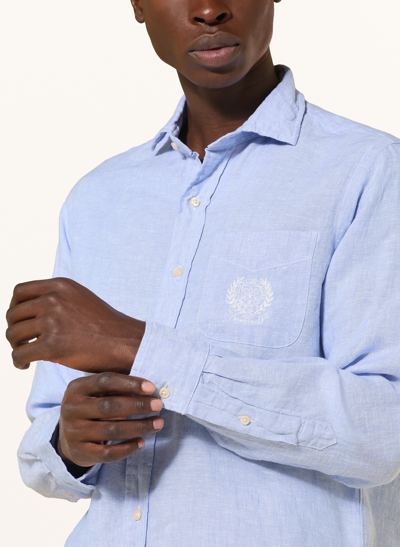 POLO RALPH LAUREN Leinenhemd Regular Fit: HELLBLAU