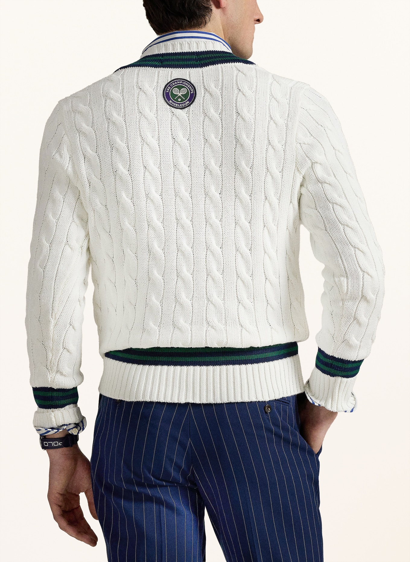 POLO RALPH LAUREN Pulls: BLANC / GROEN / BLEU FONCÉ
