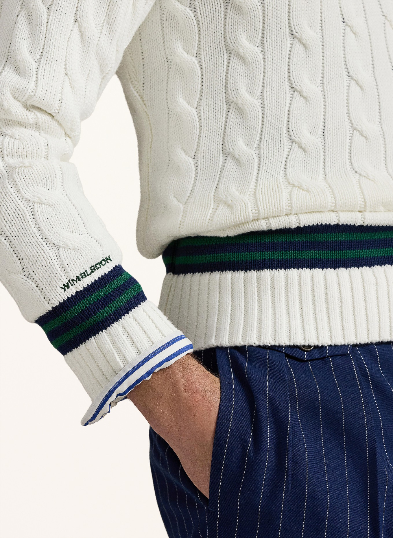 POLO RALPH LAUREN Pulls: BLANC / GROEN / BLEU FONCÉ