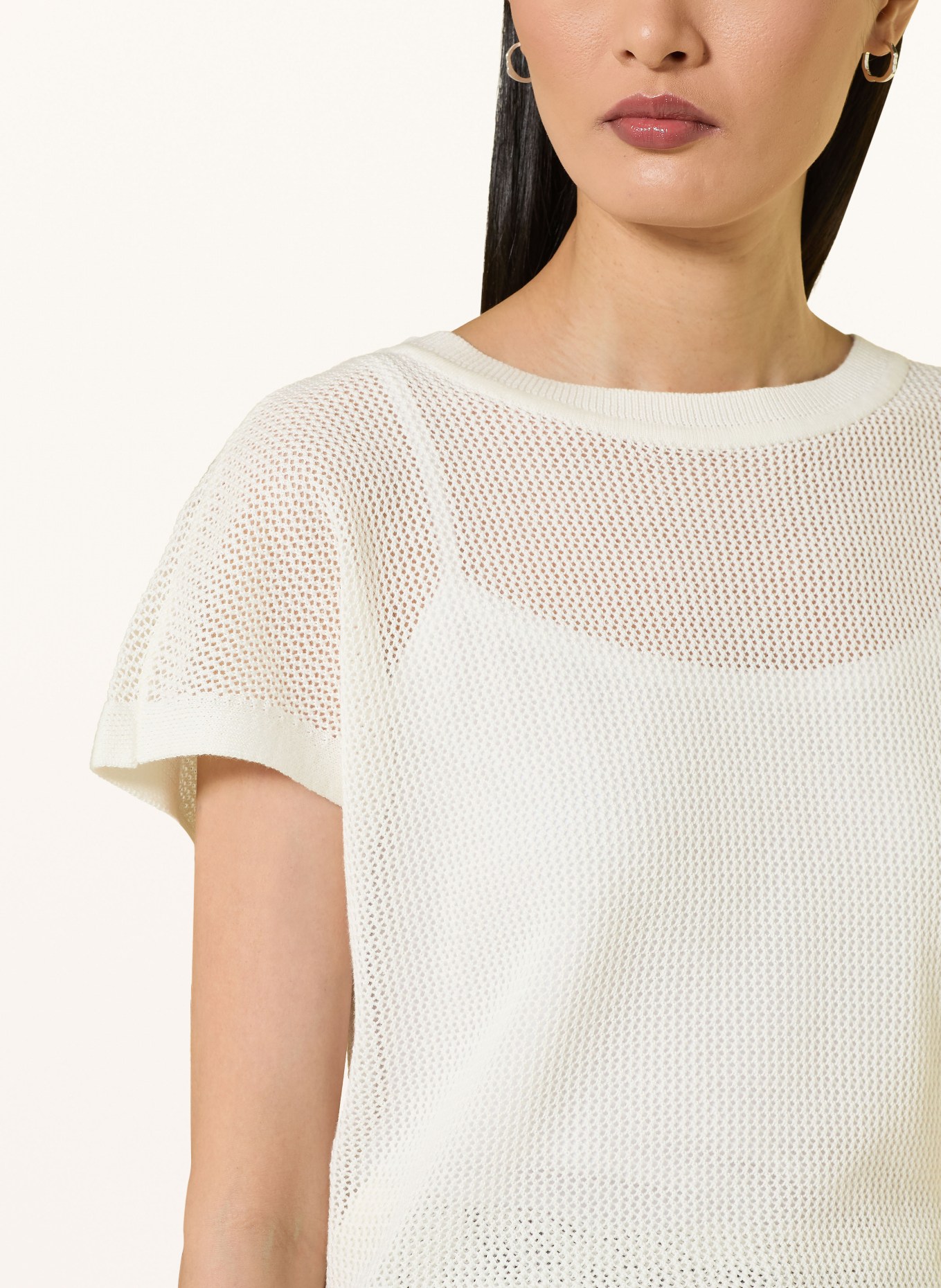 Betty Barclay Gebreid shirt: CRÈME