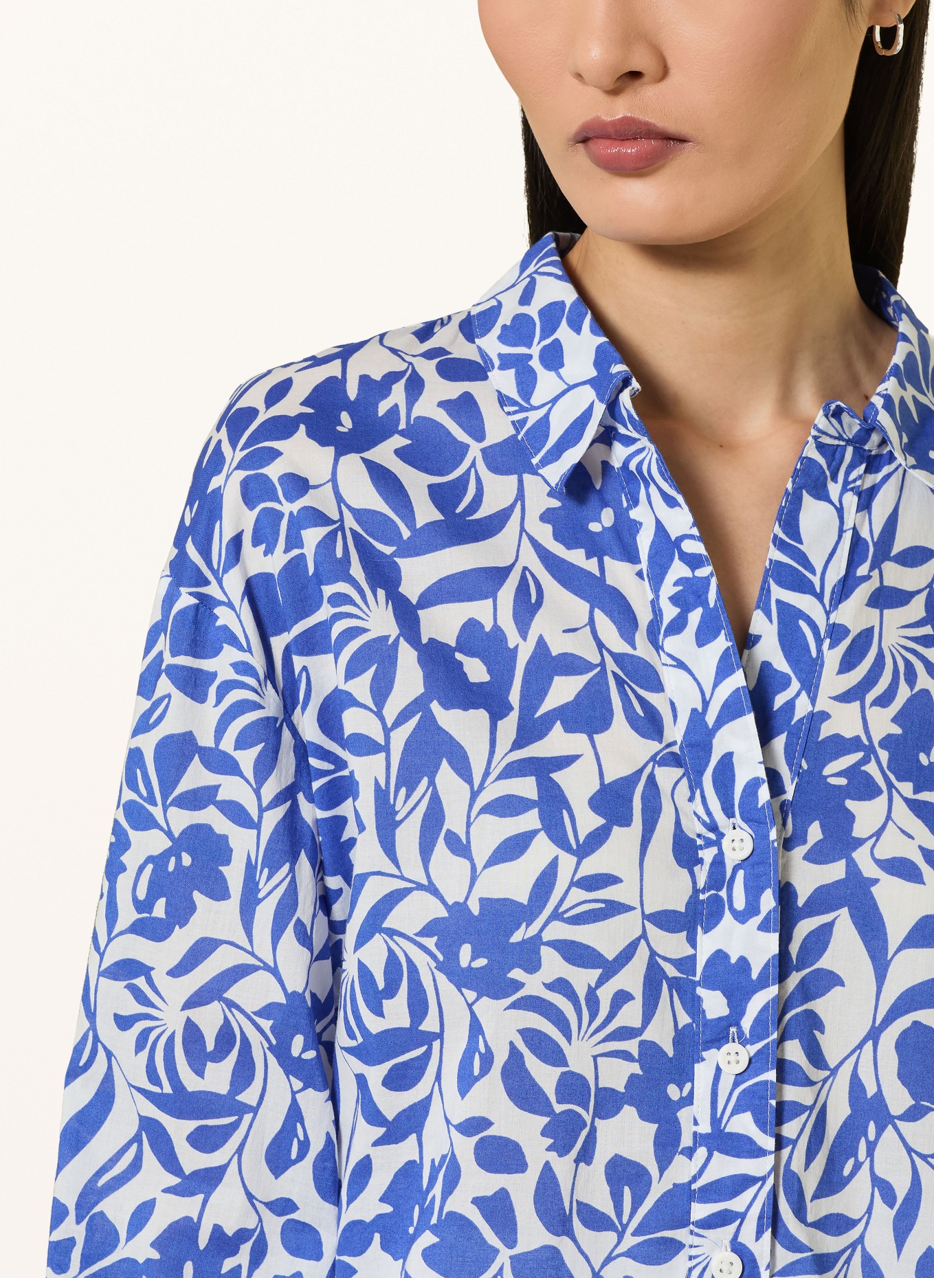 Betty Barclay Blouse: WHITE / BLUE