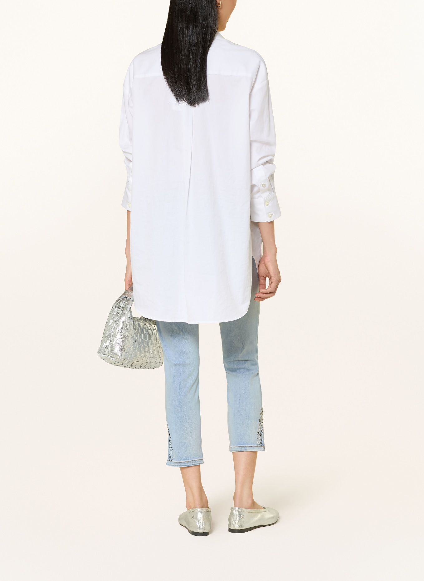 Betty Barclay Cropped Jeans mit Schmucksteinen: 8618 LIGHT BLUE DENIM