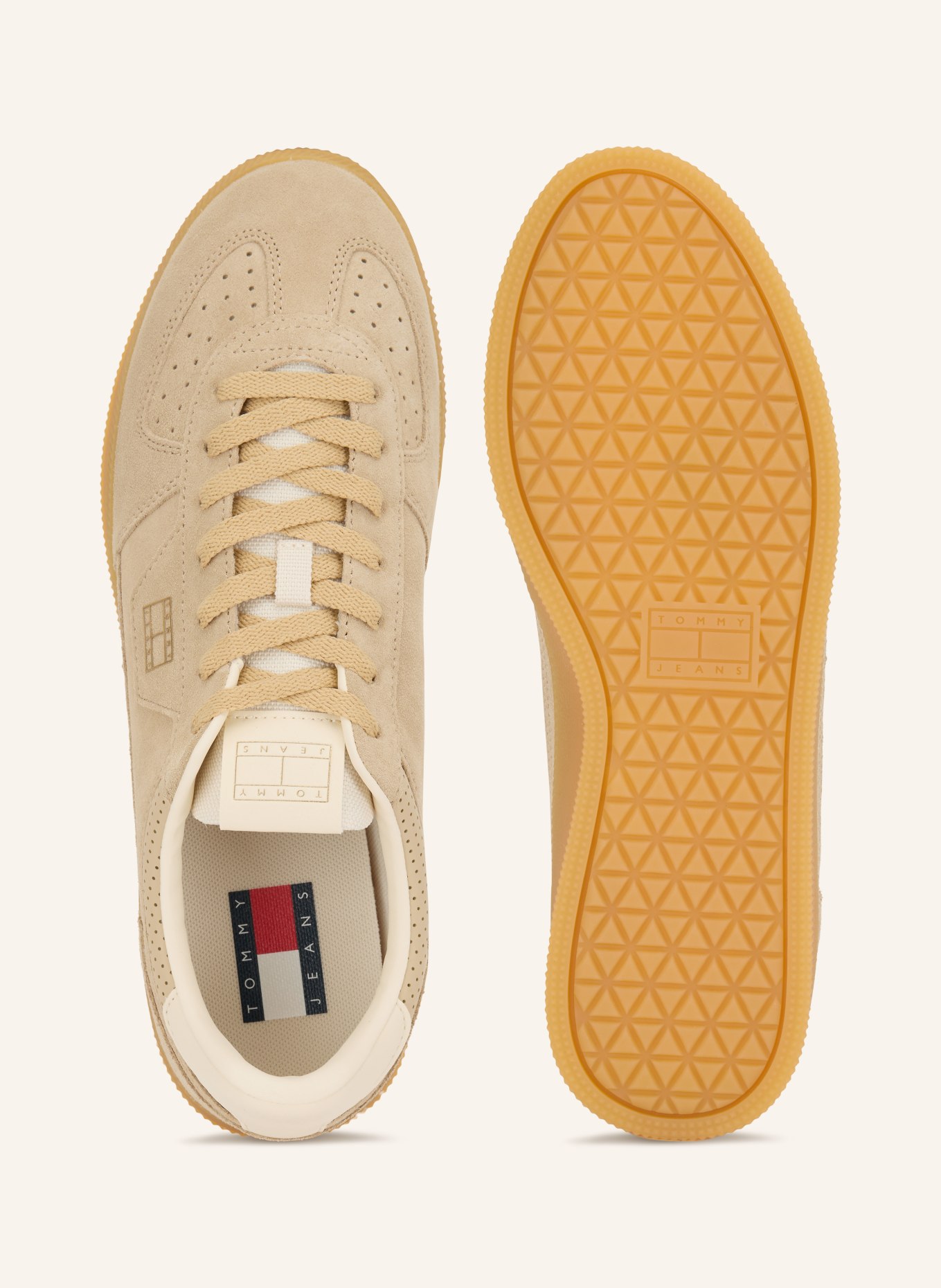 TOMMY HILFIGER Sneaker THE GREENWICH: HELLBRAUN / ECRU