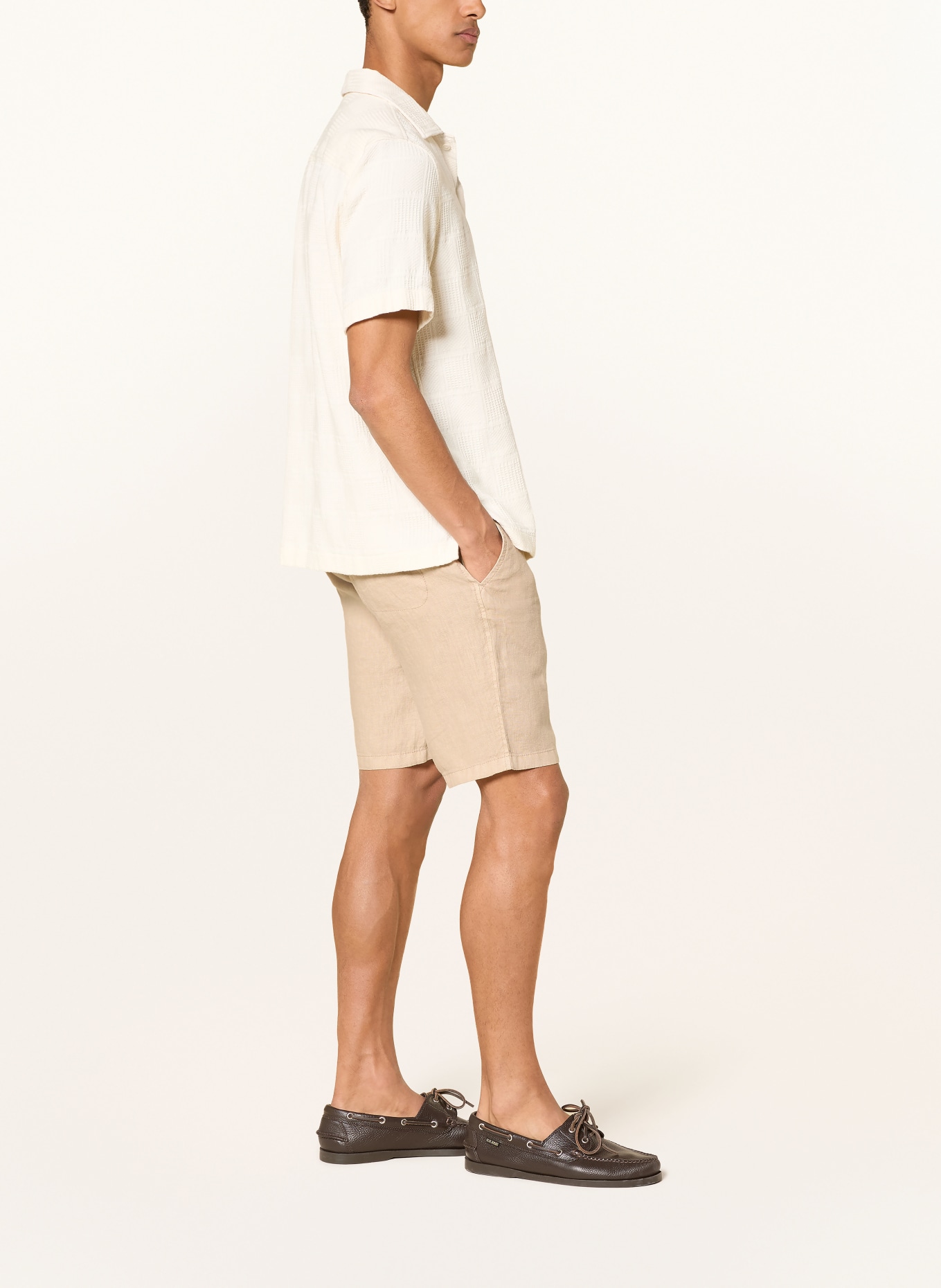 BRAX Linnedshorts: BEIGE