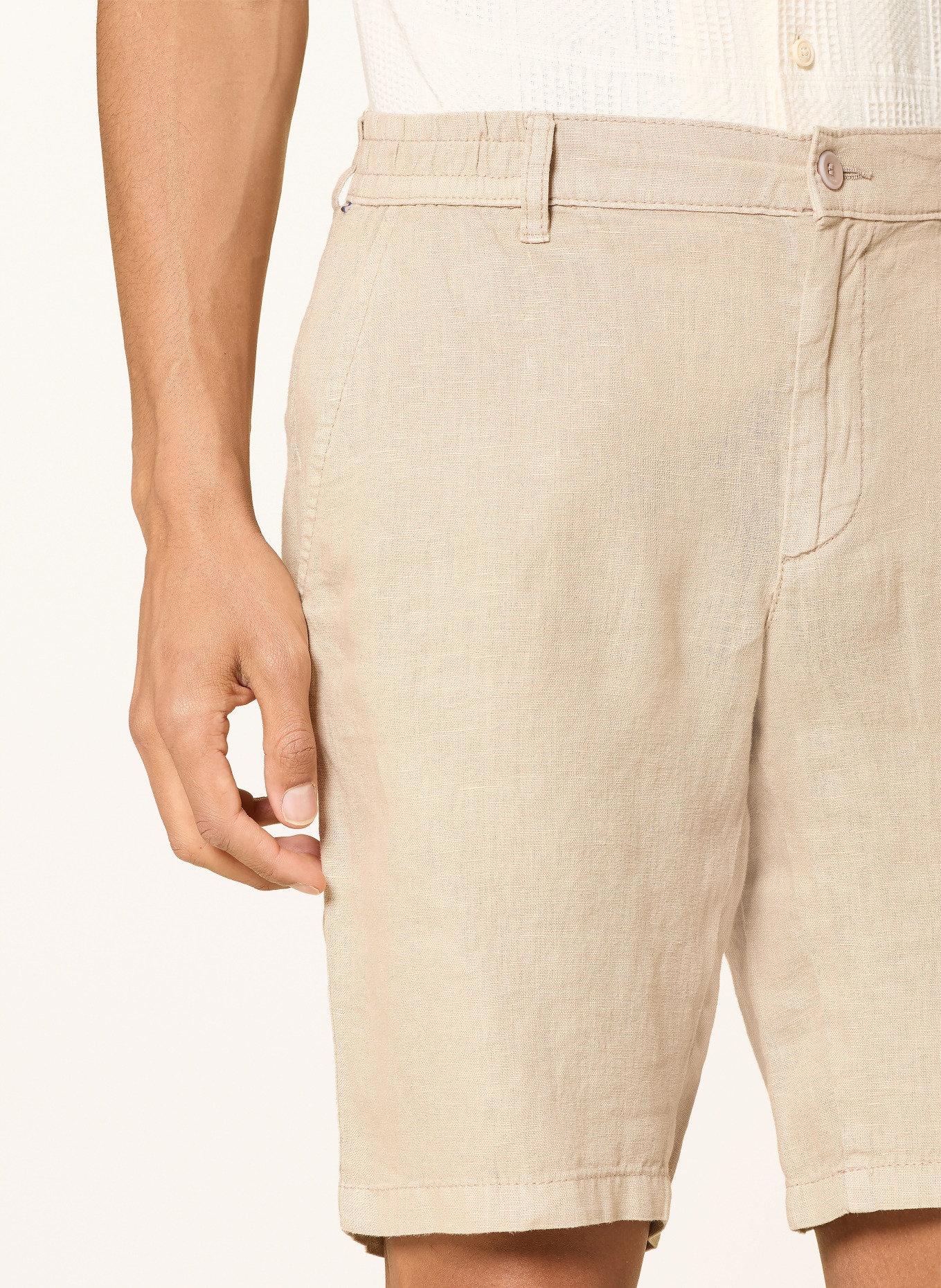 BRAX Linnedshorts: BEIGE