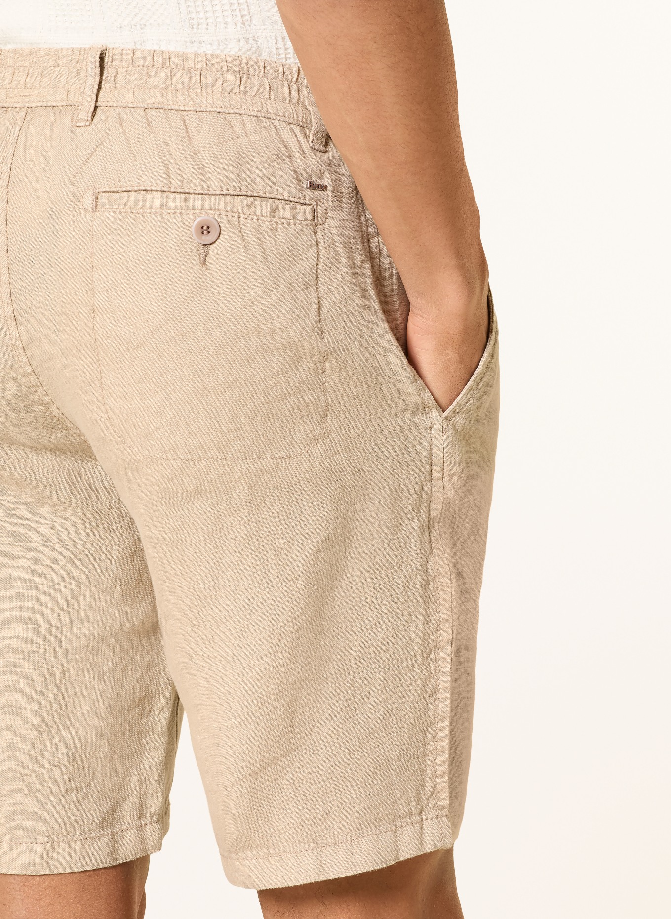 BRAX Linnedshorts: BEIGE