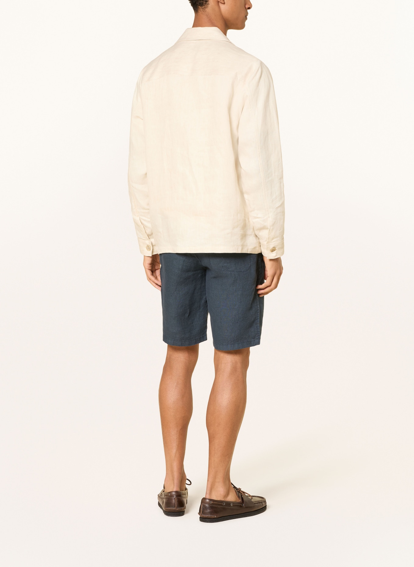 BRAX Linen shorts: DARK BLUE
