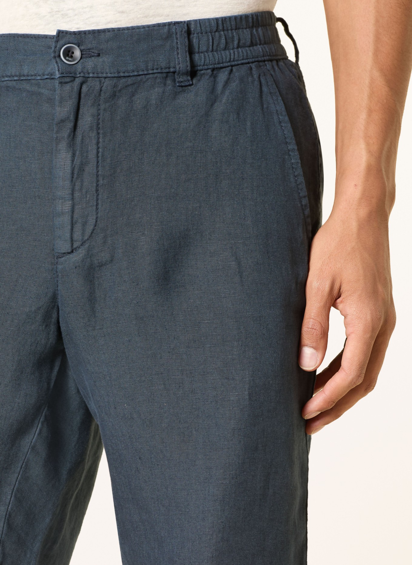 BRAX Linen shorts: DARK BLUE