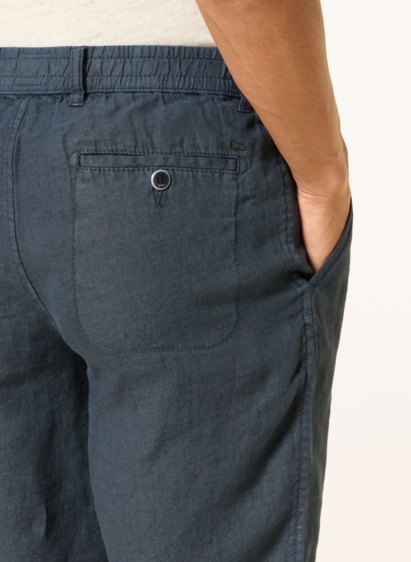 BRAX Linen shorts: DARK BLUE