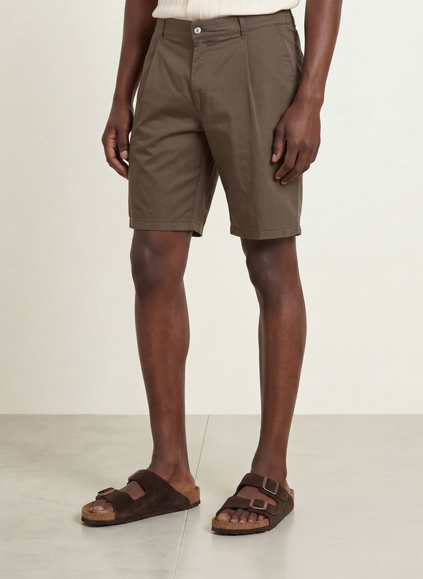 BRAX Shorts TINO B Relaxed Fit: MARRON FONCÉ