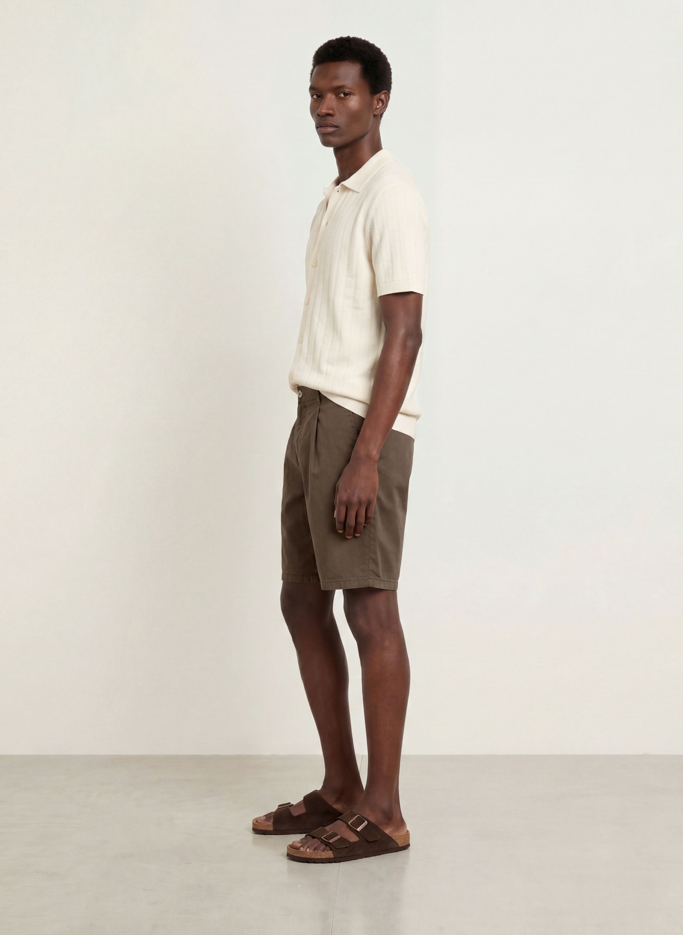 BRAX Shorts TINO B Relaxed Fit: MARRON FONCÉ