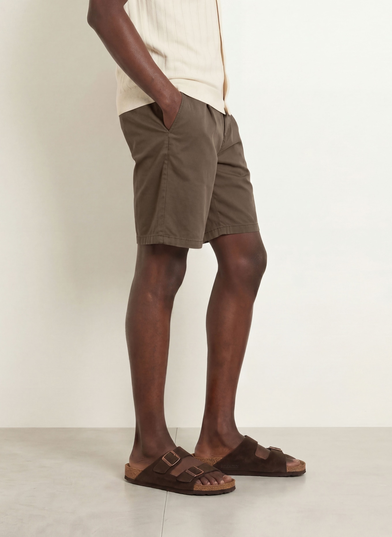 BRAX Shorts TINO B Relaxed Fit: MARRON FONCÉ