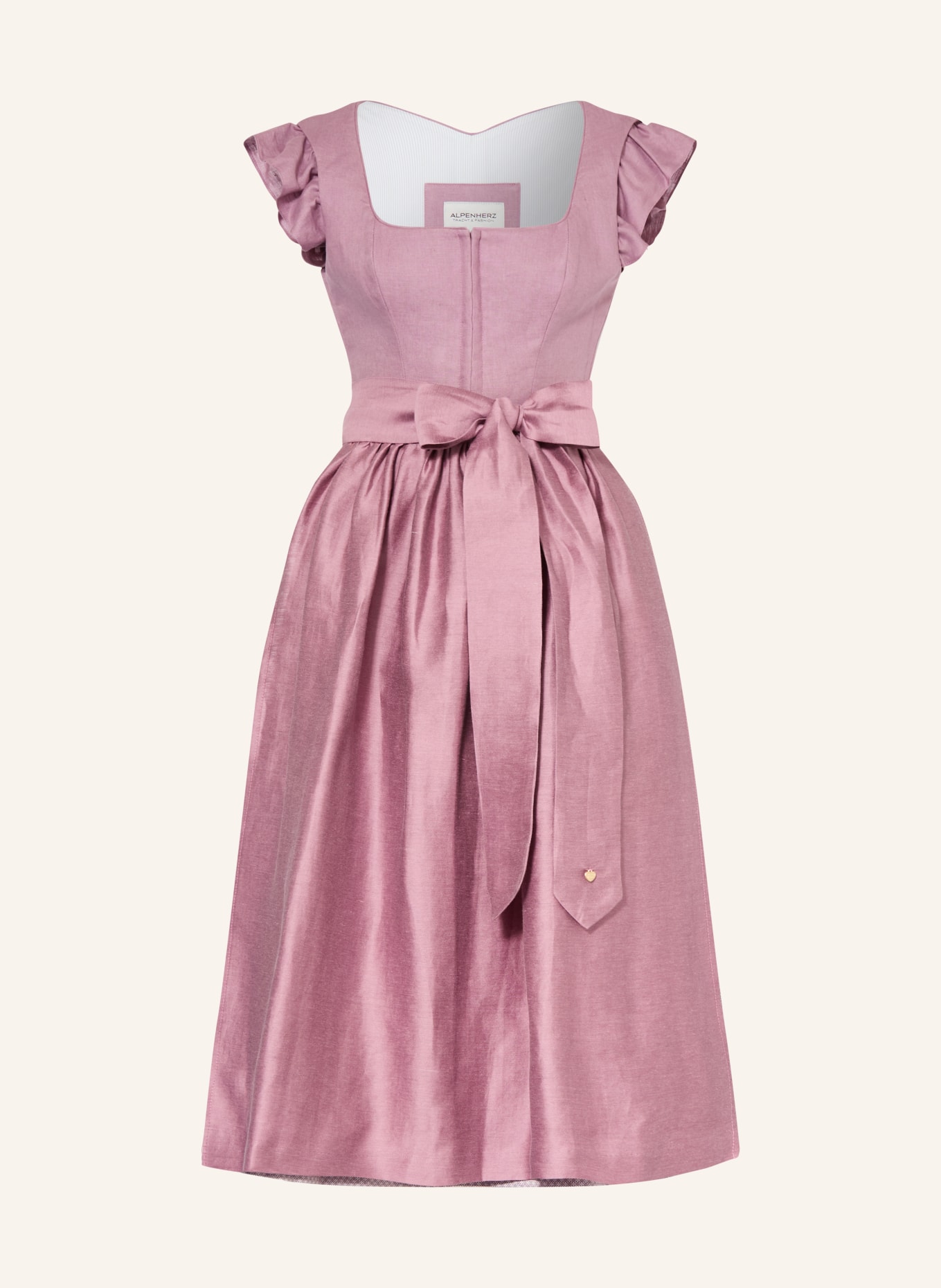 AlpenHERZ Dirndl MARIE mit Leinen und Rüschen: ALTROSA
