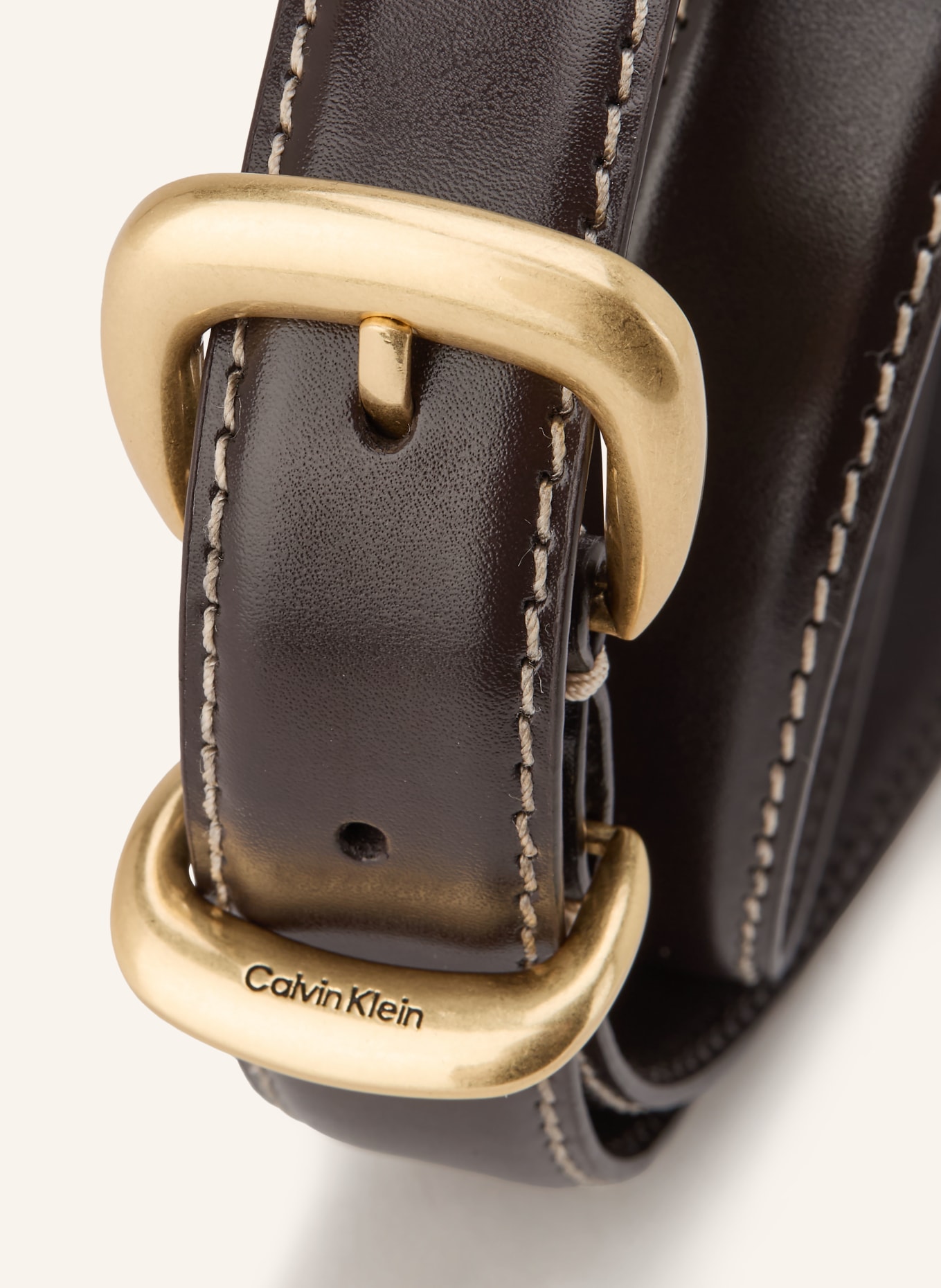 Calvin Klein Leather belts: DARK BROWN