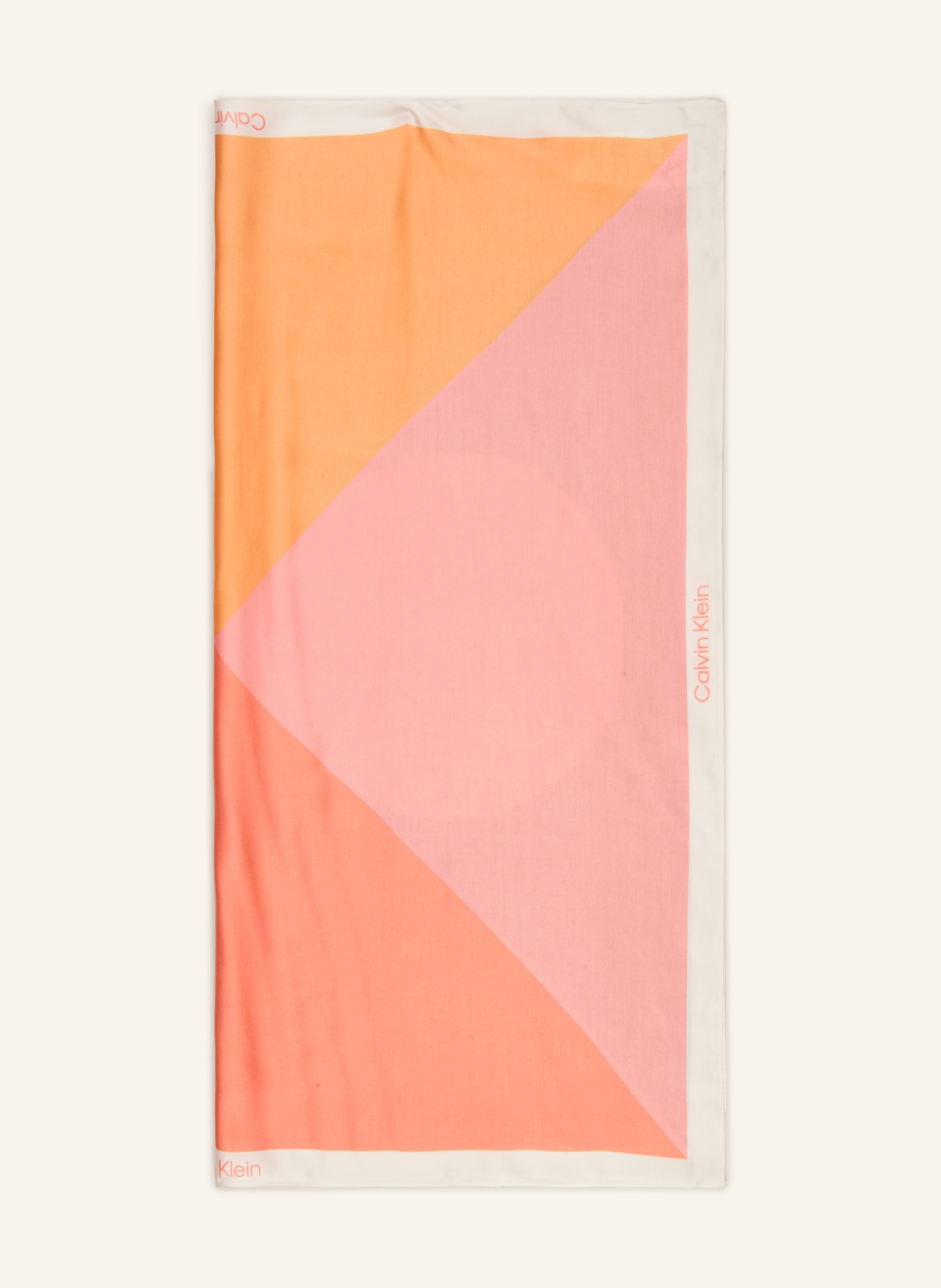 Calvin Klein Tørklæde: ORANGE / CREME / LYSERØD