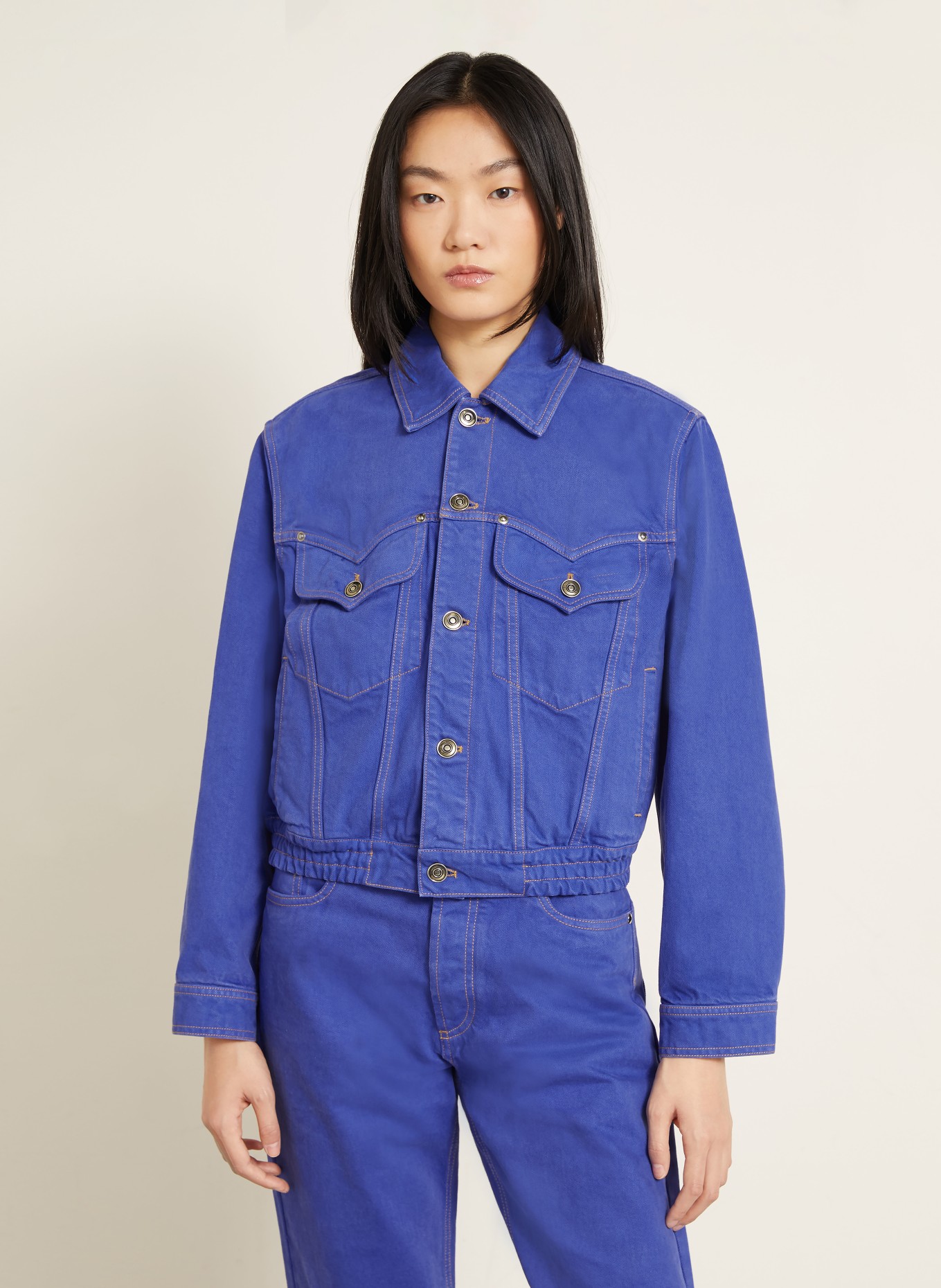 VERSACE Denim jacket: 1DB10 SKY BLUE