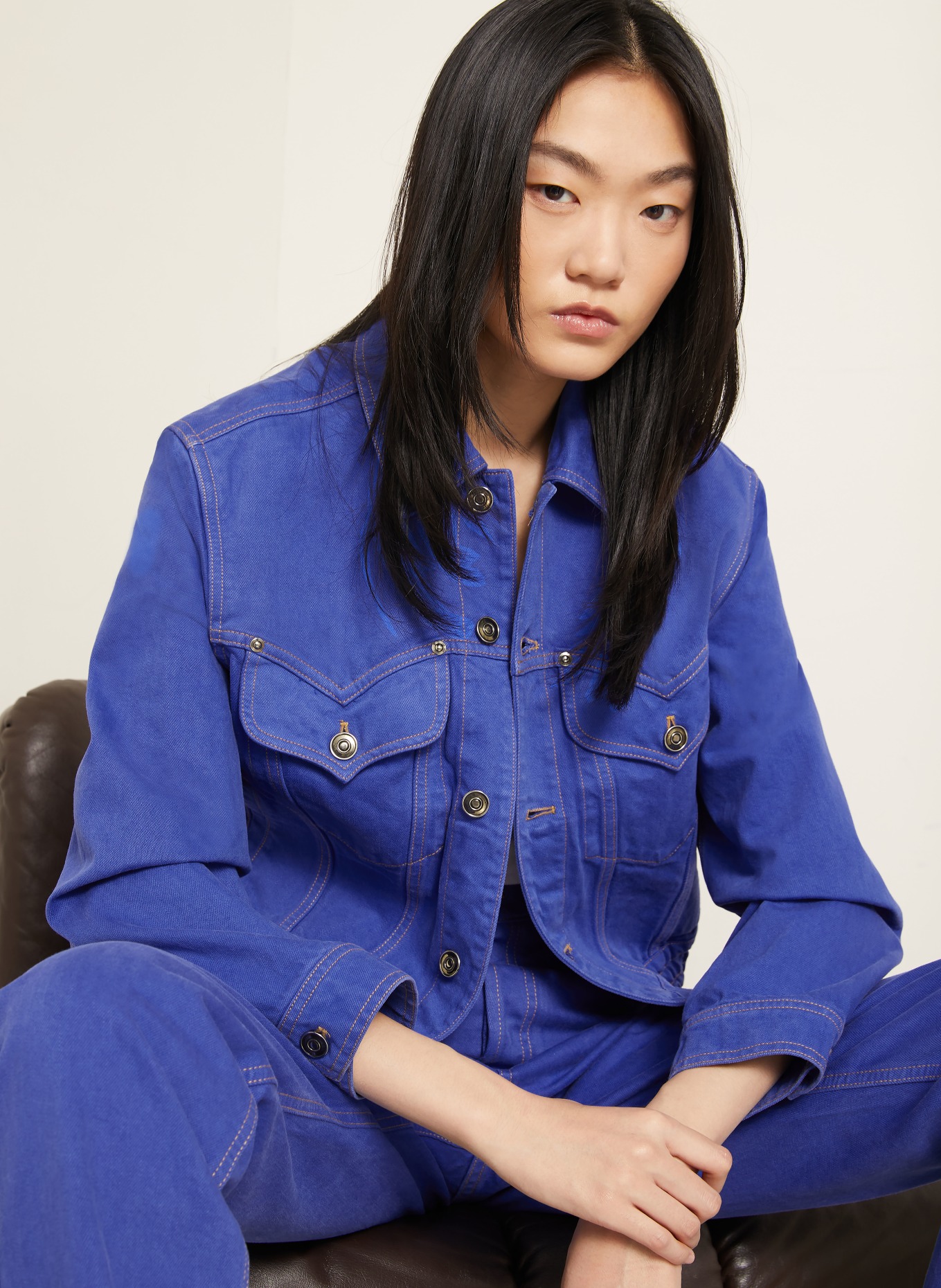 VERSACE Denim jacket: 1DB10 SKY BLUE