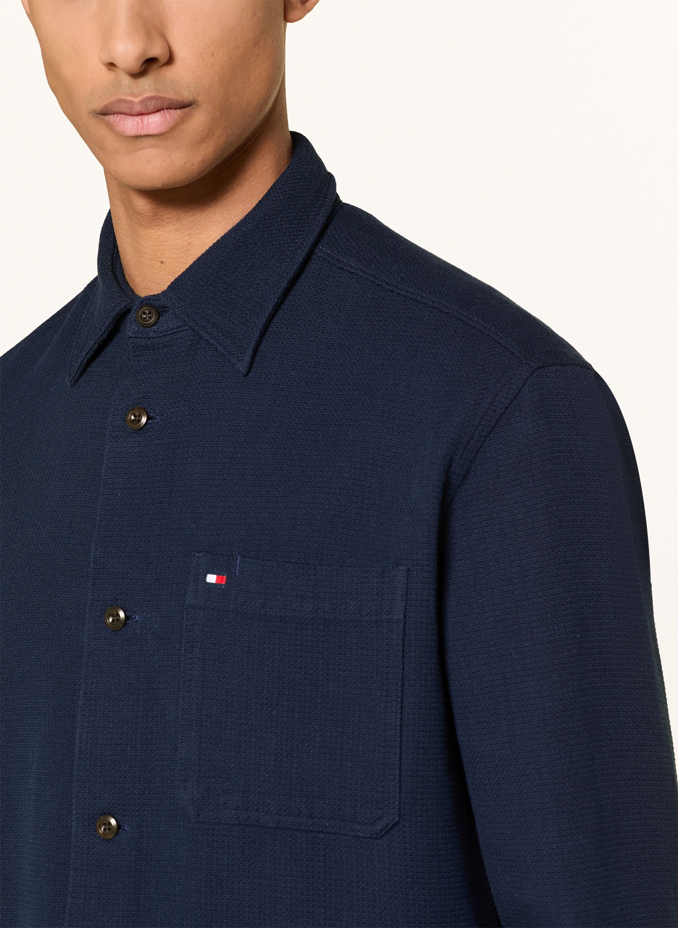 TOMMY HILFIGER Overshirt: MØRKEBLÅ