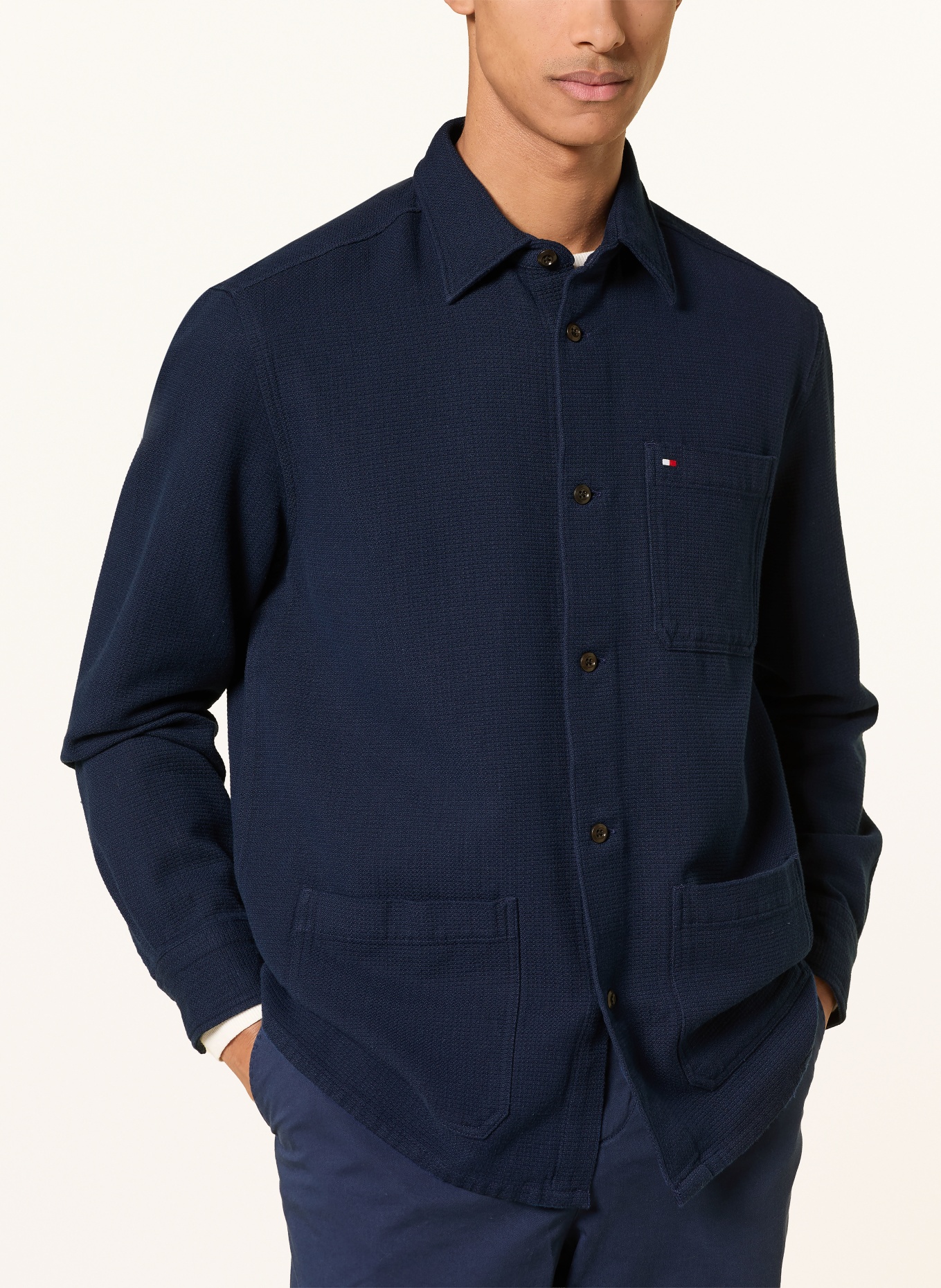 TOMMY HILFIGER Overshirt: MØRKEBLÅ
