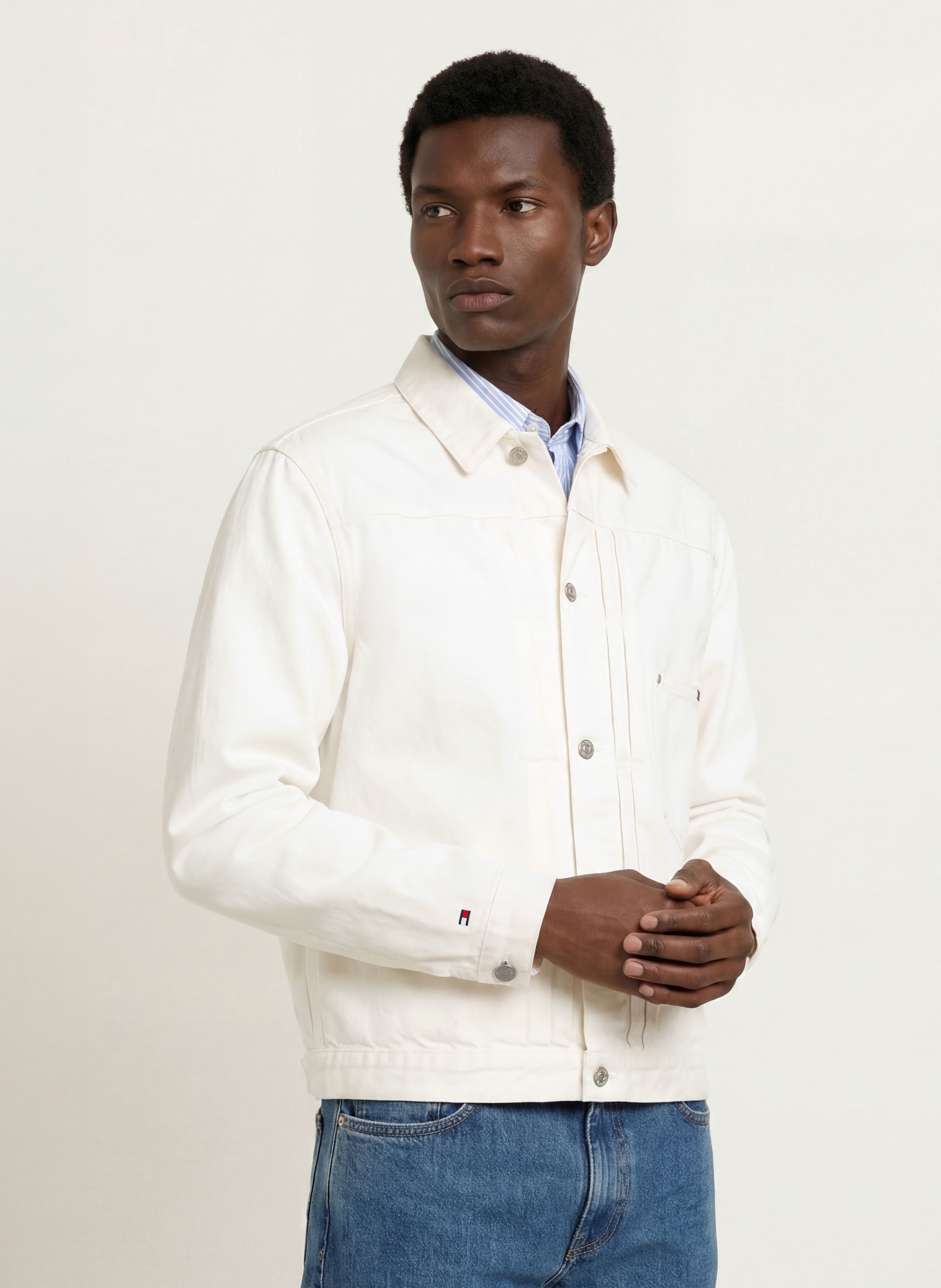 TOMMY HILFIGER Denim jacket: YBR WHITE