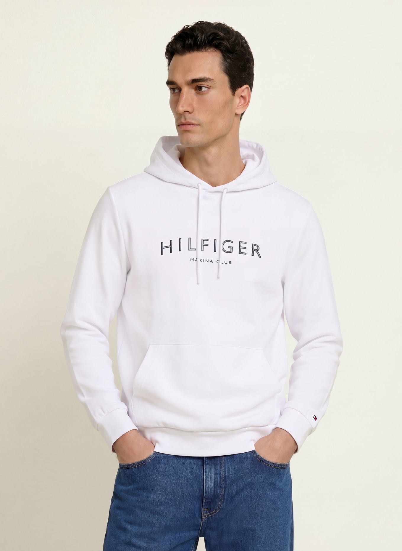 TOMMY HILFIGER Hoodie: WEISS