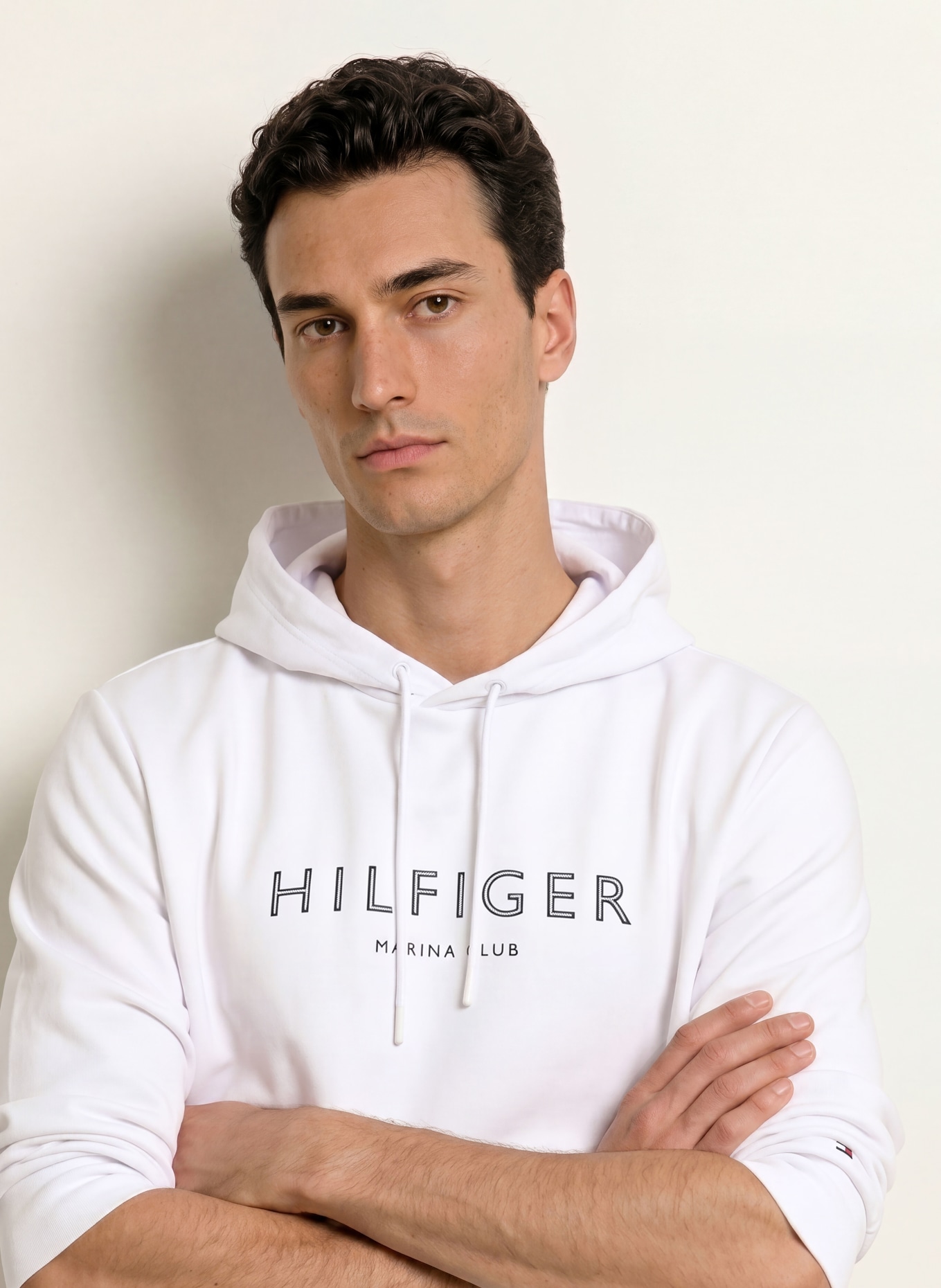 TOMMY HILFIGER Hoodie: WEISS