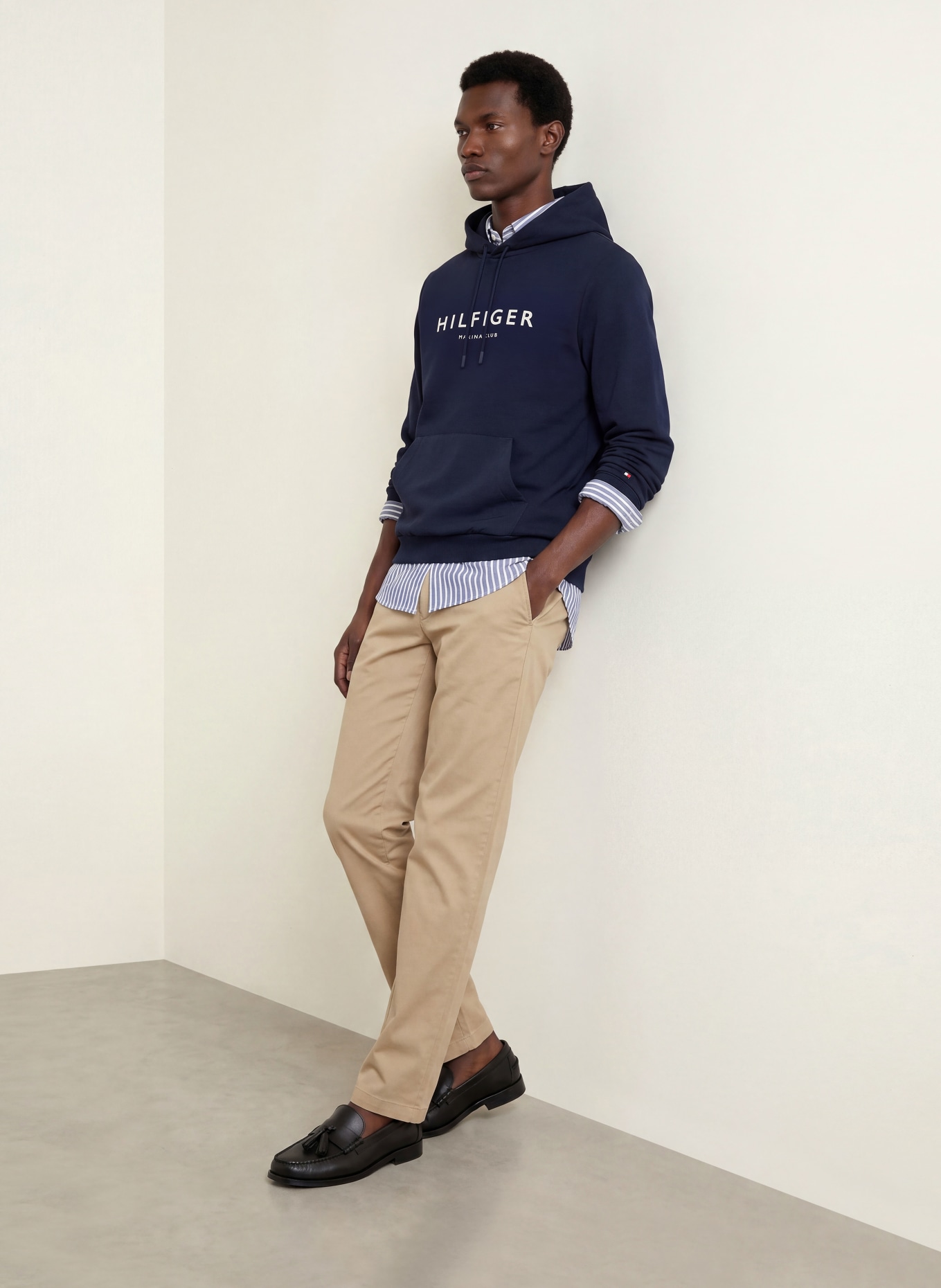 TOMMY HILFIGER Hoodie: DARK BLUE