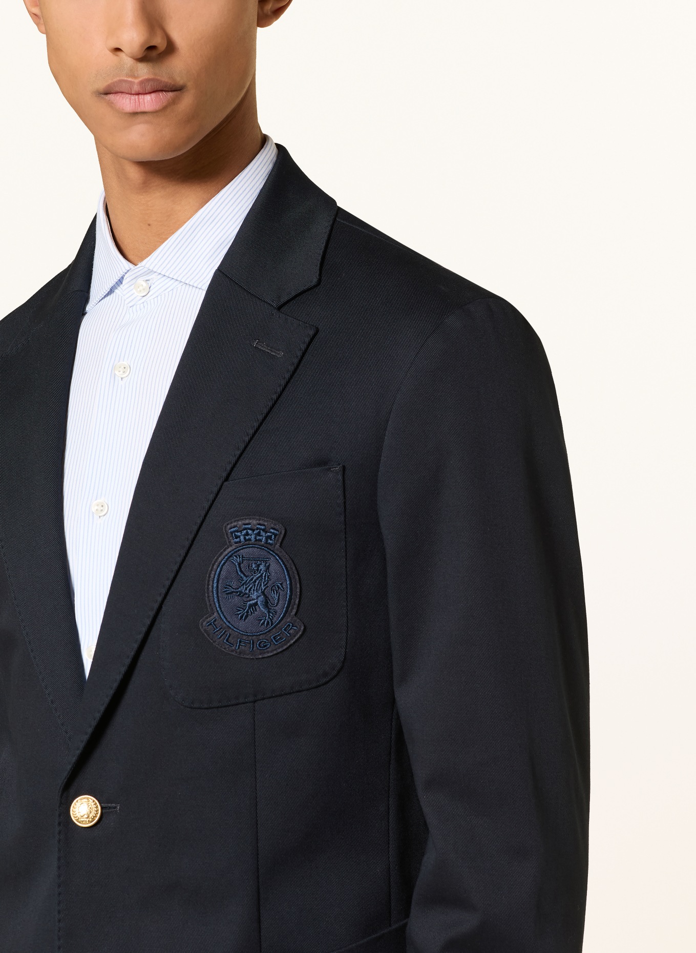 TOMMY HILFIGER Colbert Extra Slim Fit: DONKERBLAUW
