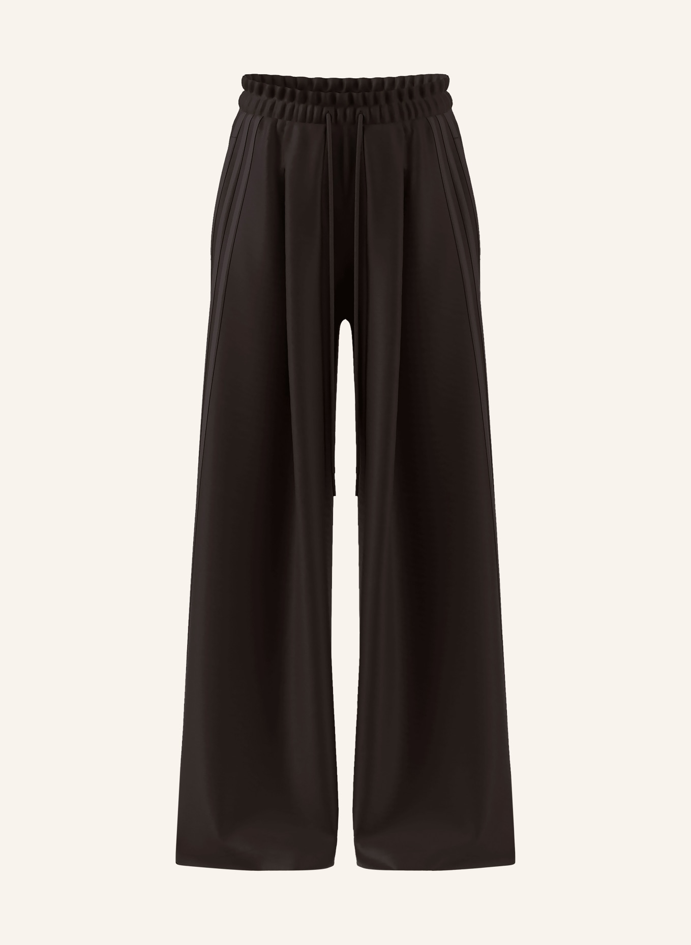 adidas Originals Wide-leg sweatpants: DARK BROWN
