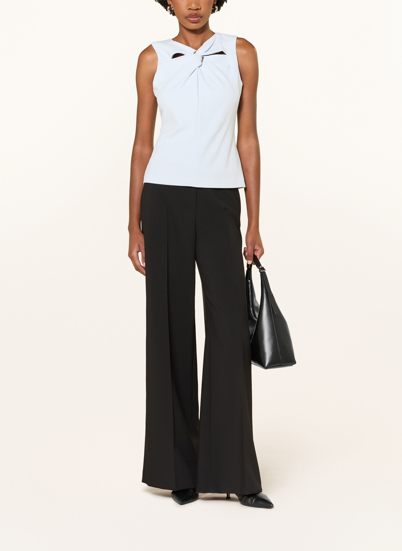 Calvin Klein Blusentop mit Cut-outs: HELLBLAU