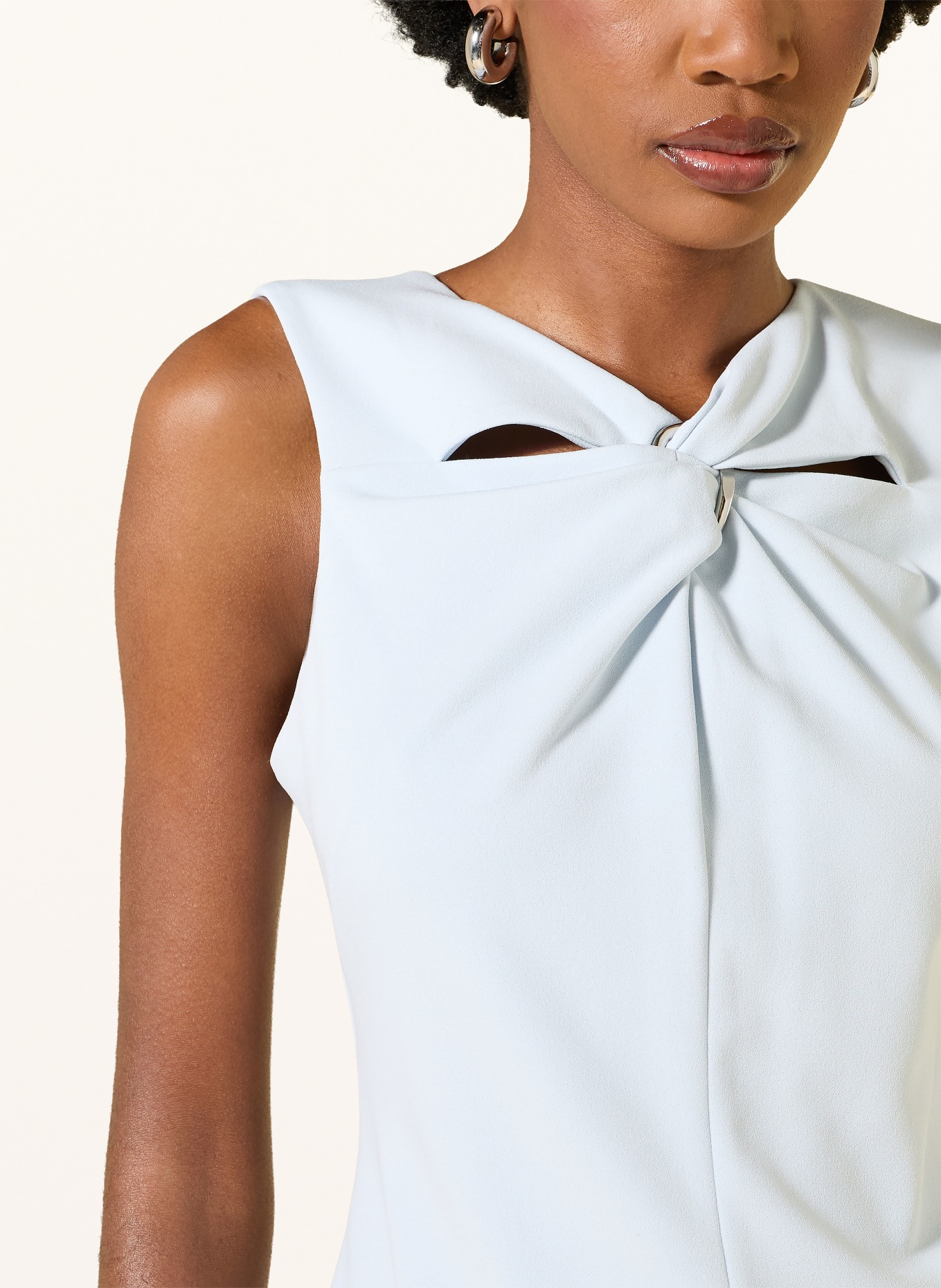 Calvin Klein Blusentop mit Cut-outs: HELLBLAU