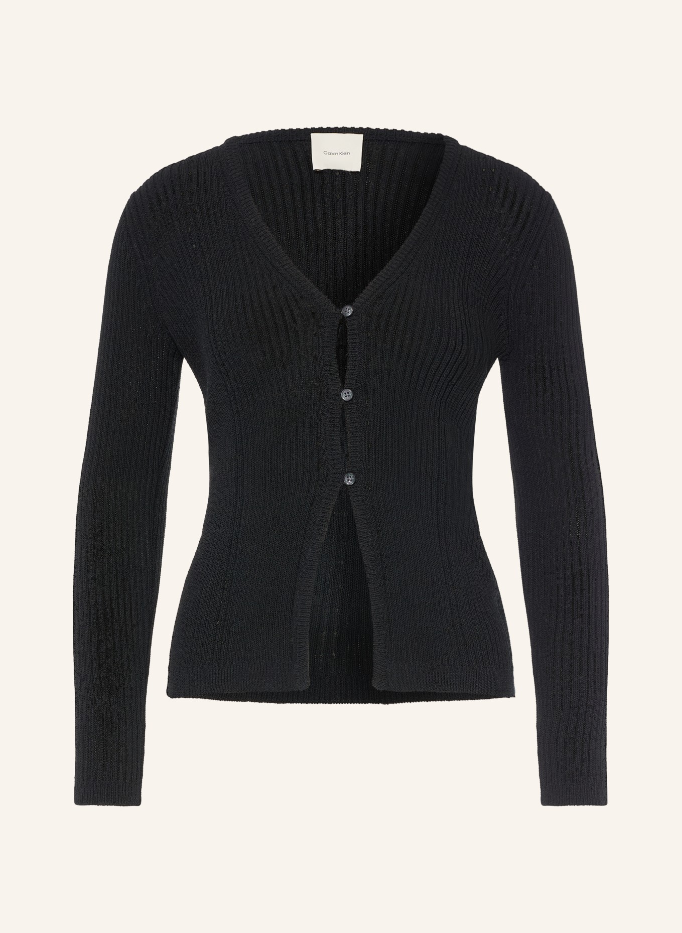 Calvin Klein Gebreid vest: ZWART