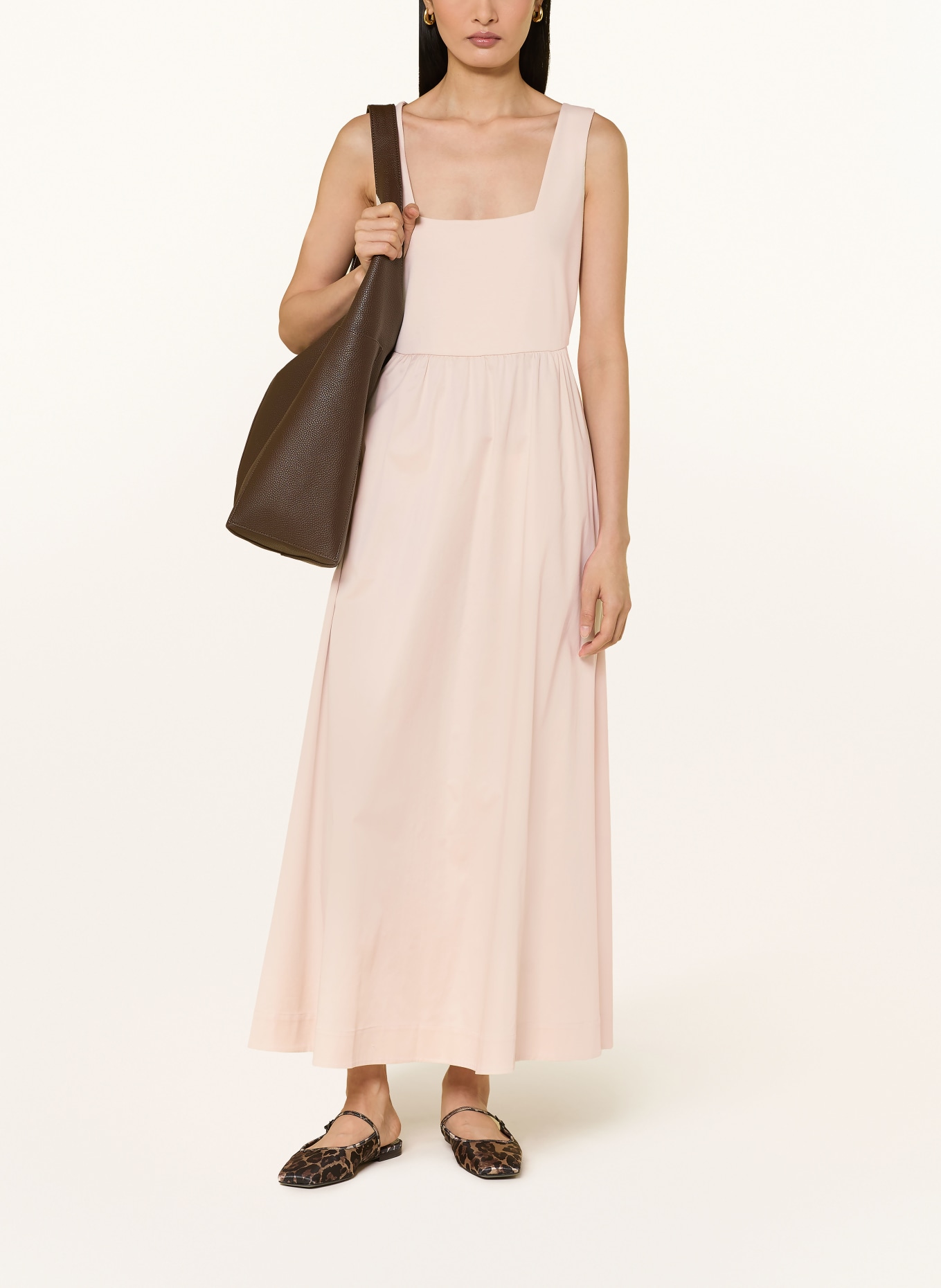 comma Kleid im Materialmix: BEIGE