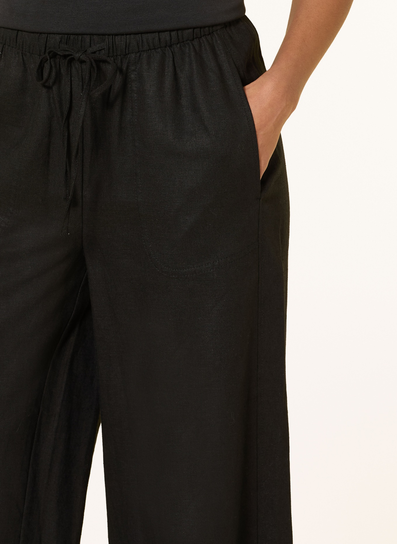 comma Linen culottes: BLACK