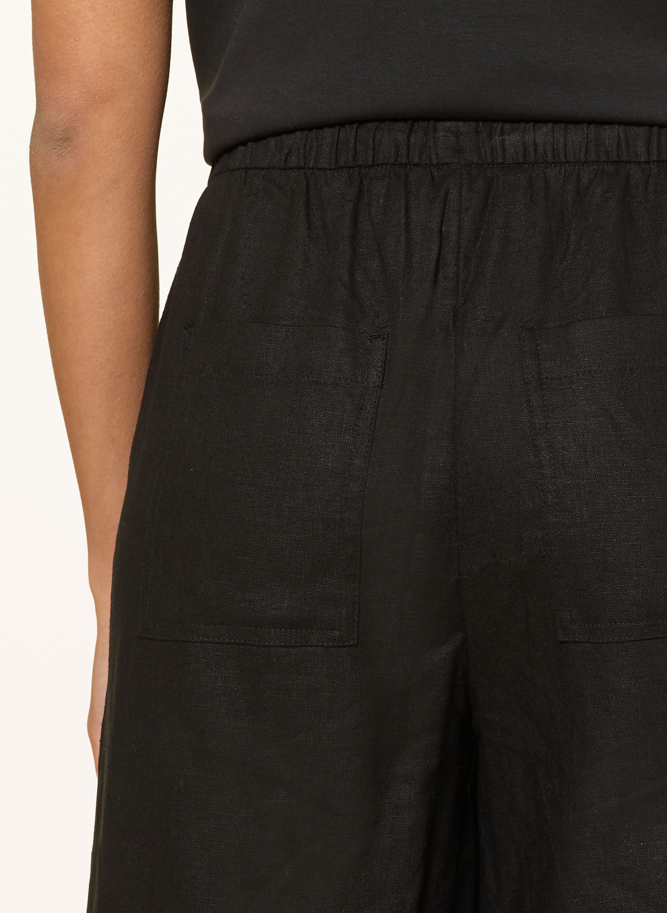comma Linen culottes: BLACK